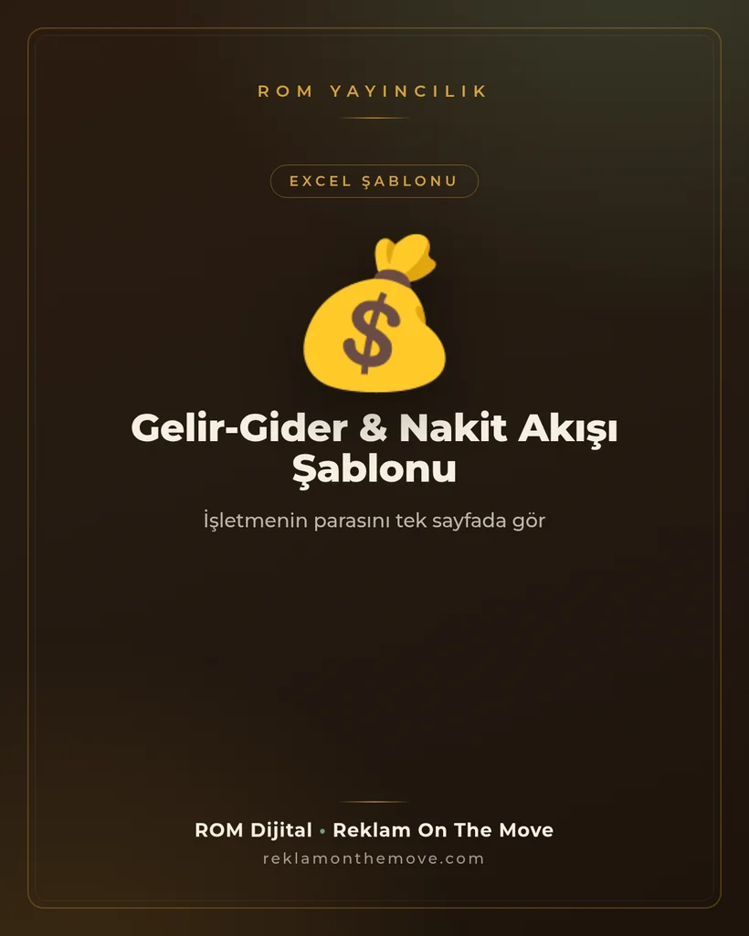 Gelir-Gider & Nakit Akışı Excel Şablonu — ROM Yayıncılık kapak görseli