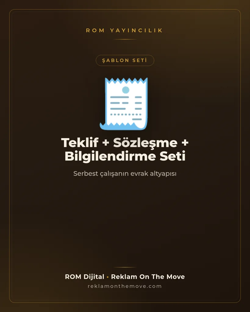 Teklif + Sözleşme + Ön Bilgilendirme Şablon Seti — ROM Yayıncılık kapak görseli