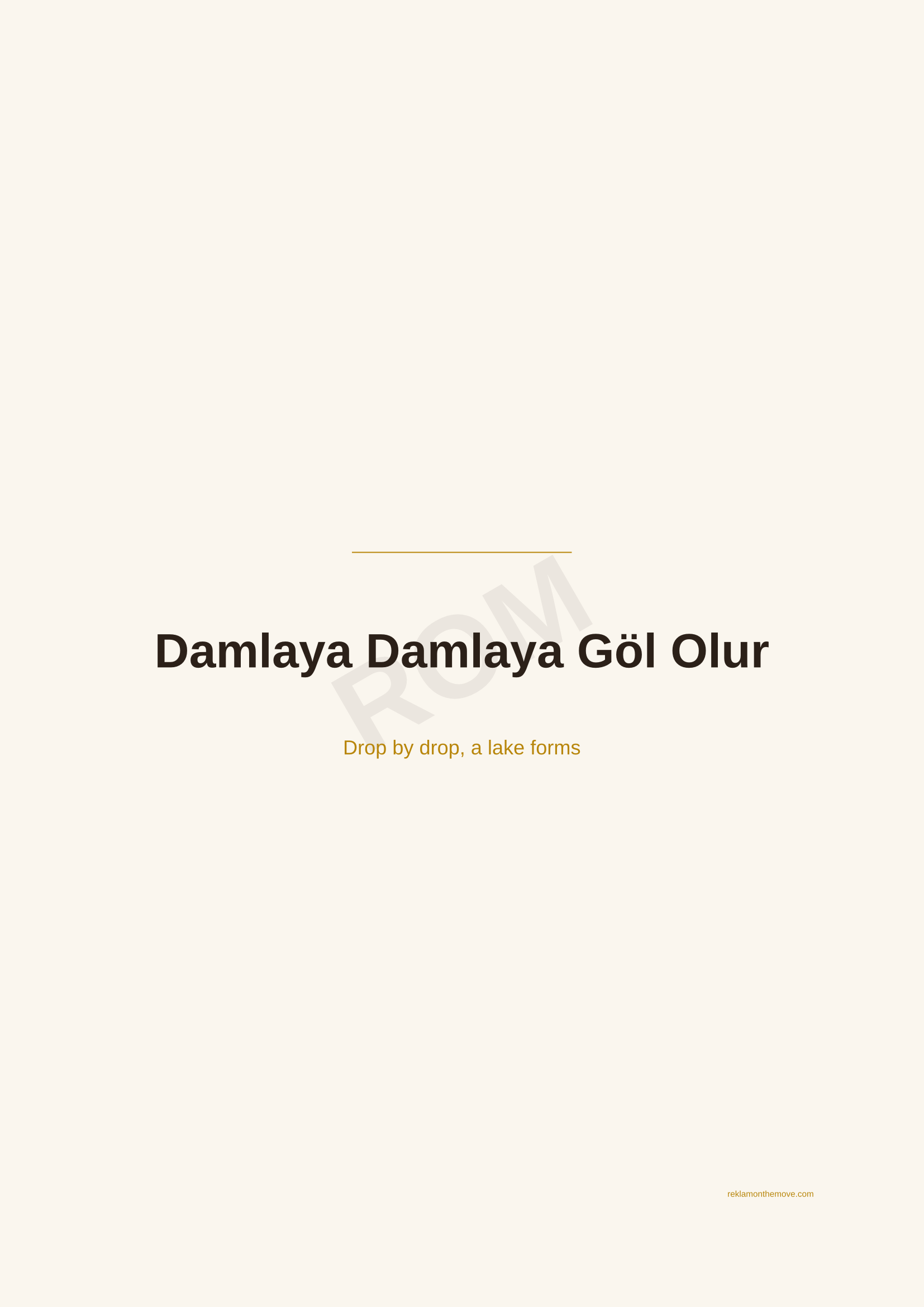 Damlaya Damlaya Göl Olur · Espresso — ROM dijital ürün önizlemesi (filigranlı)