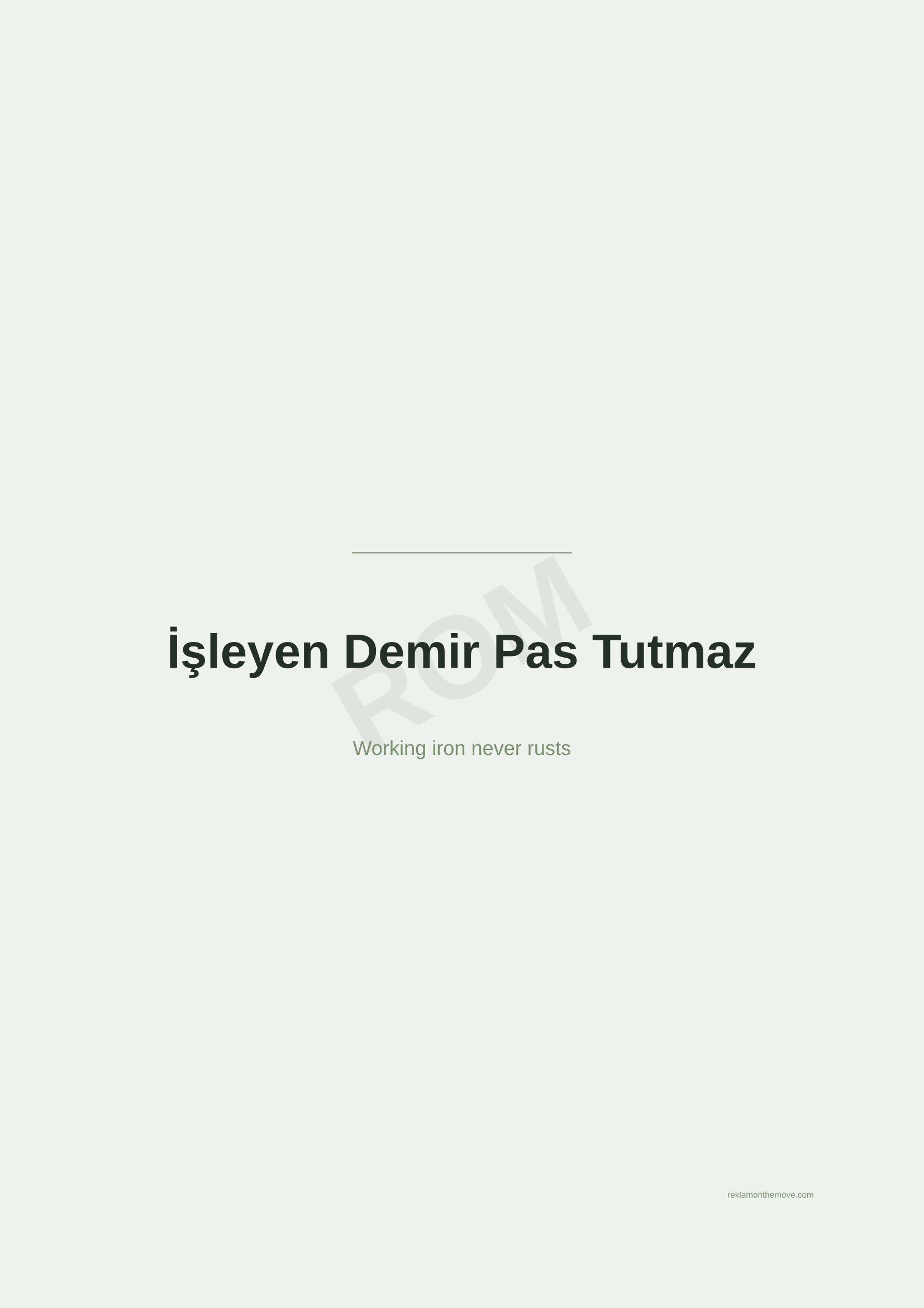 İşleyen Demir Pas Tutmaz · Adaçayı — ROM dijital ürün önizlemesi (filigranlı)