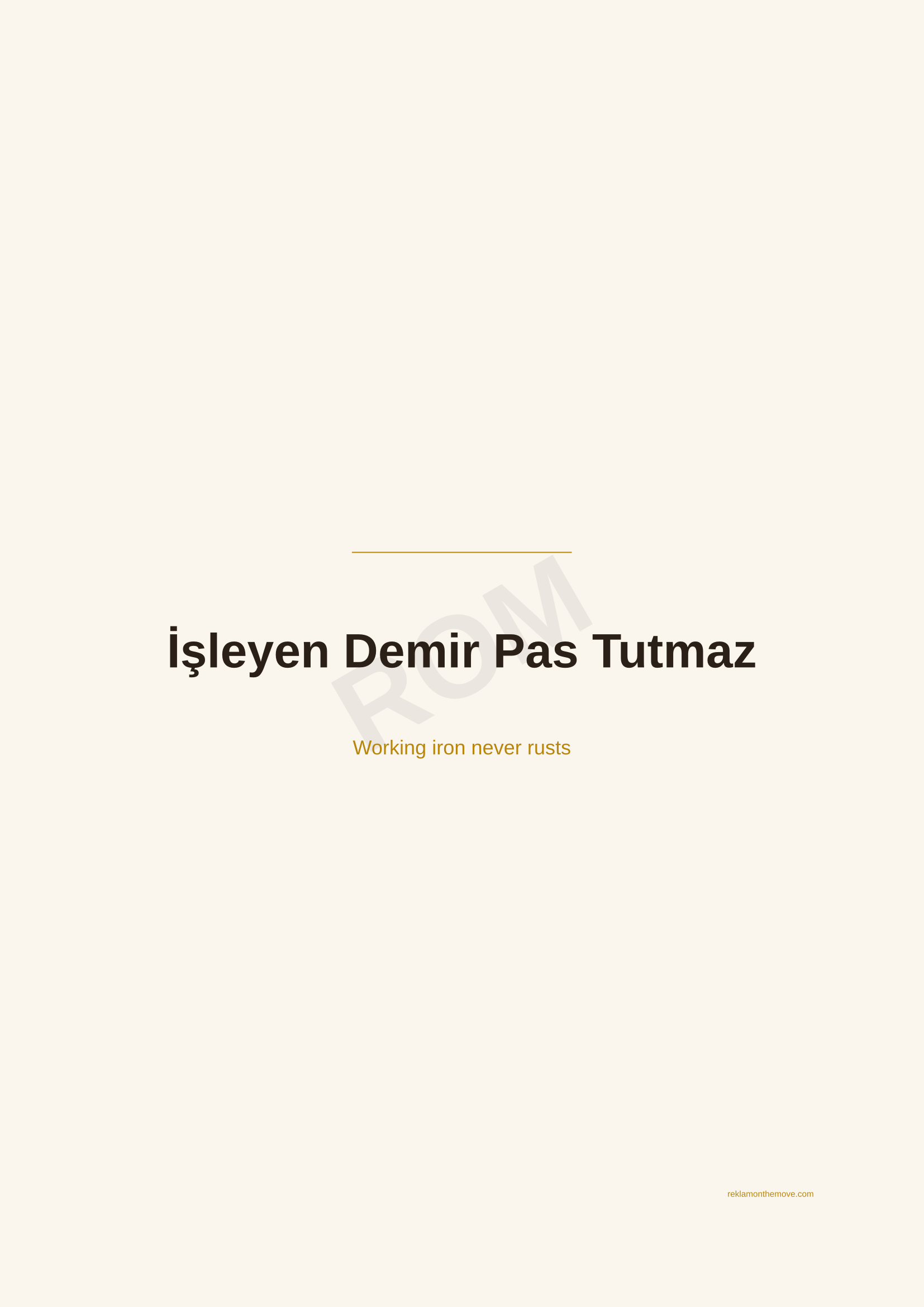 İşleyen Demir Pas Tutmaz · Espresso — ROM dijital ürün önizlemesi (filigranlı)
