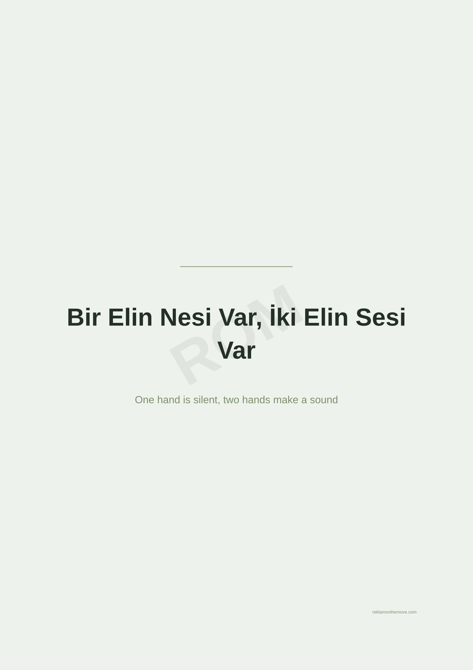 Bir Elin Nesi Var, İki Elin Sesi Var · Adaçayı — ROM dijital ürün önizlemesi (filigranlı)