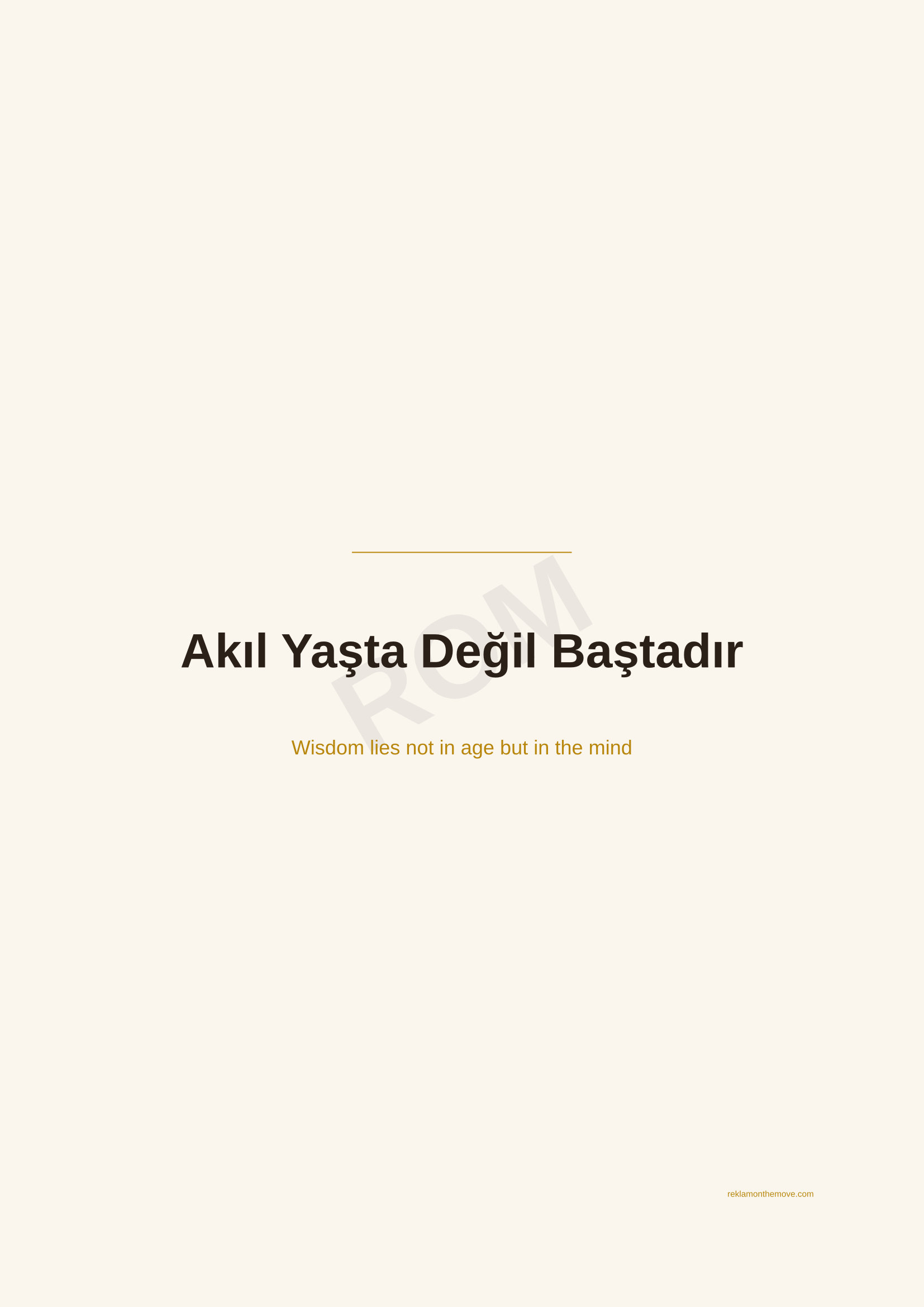 Akıl Yaşta Değil Baştadır · Espresso — ROM dijital ürün önizlemesi (filigranlı)