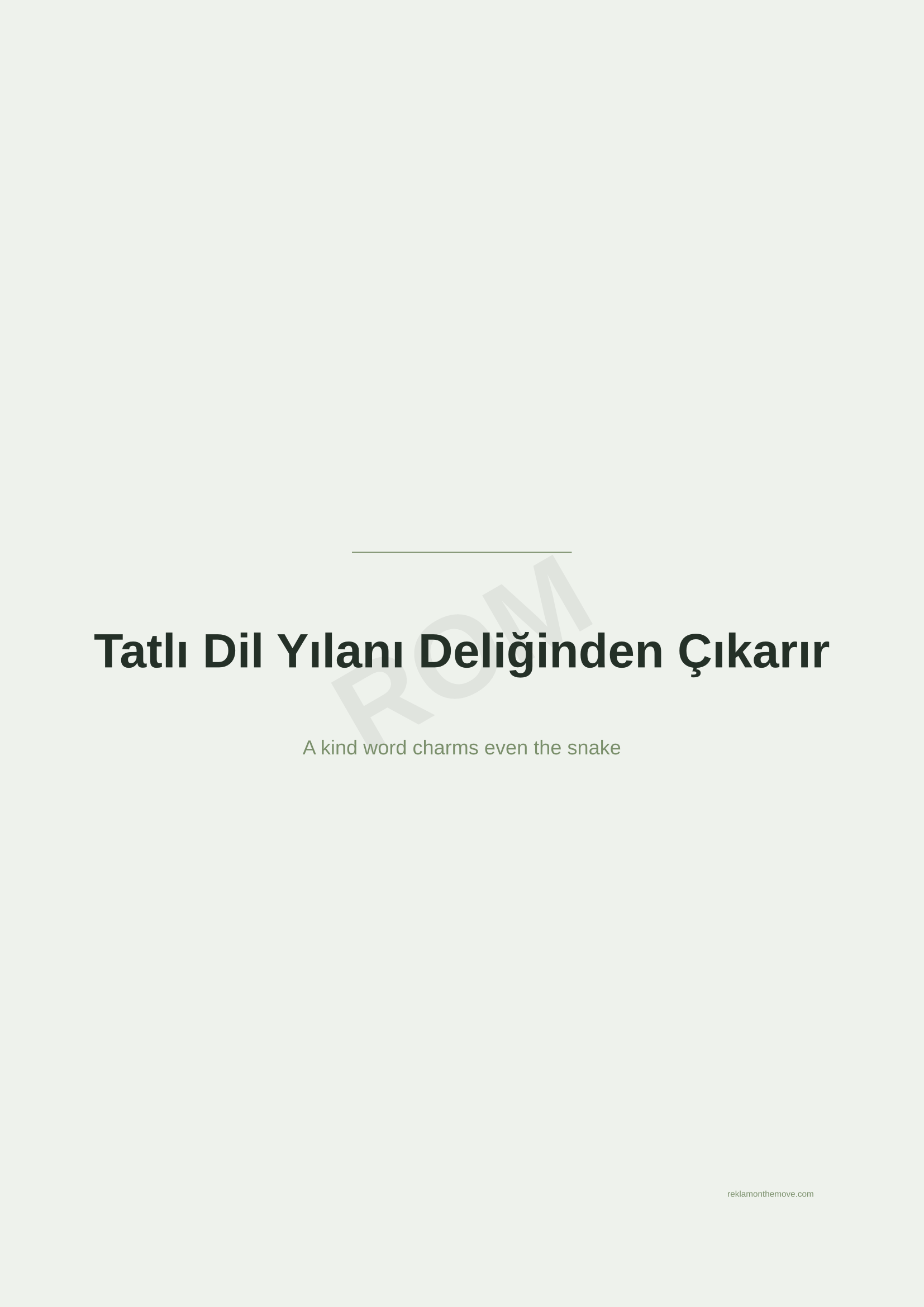 Tatlı Dil Yılanı Deliğinden Çıkarır · Adaçayı — ROM dijital ürün önizlemesi (filigranlı)