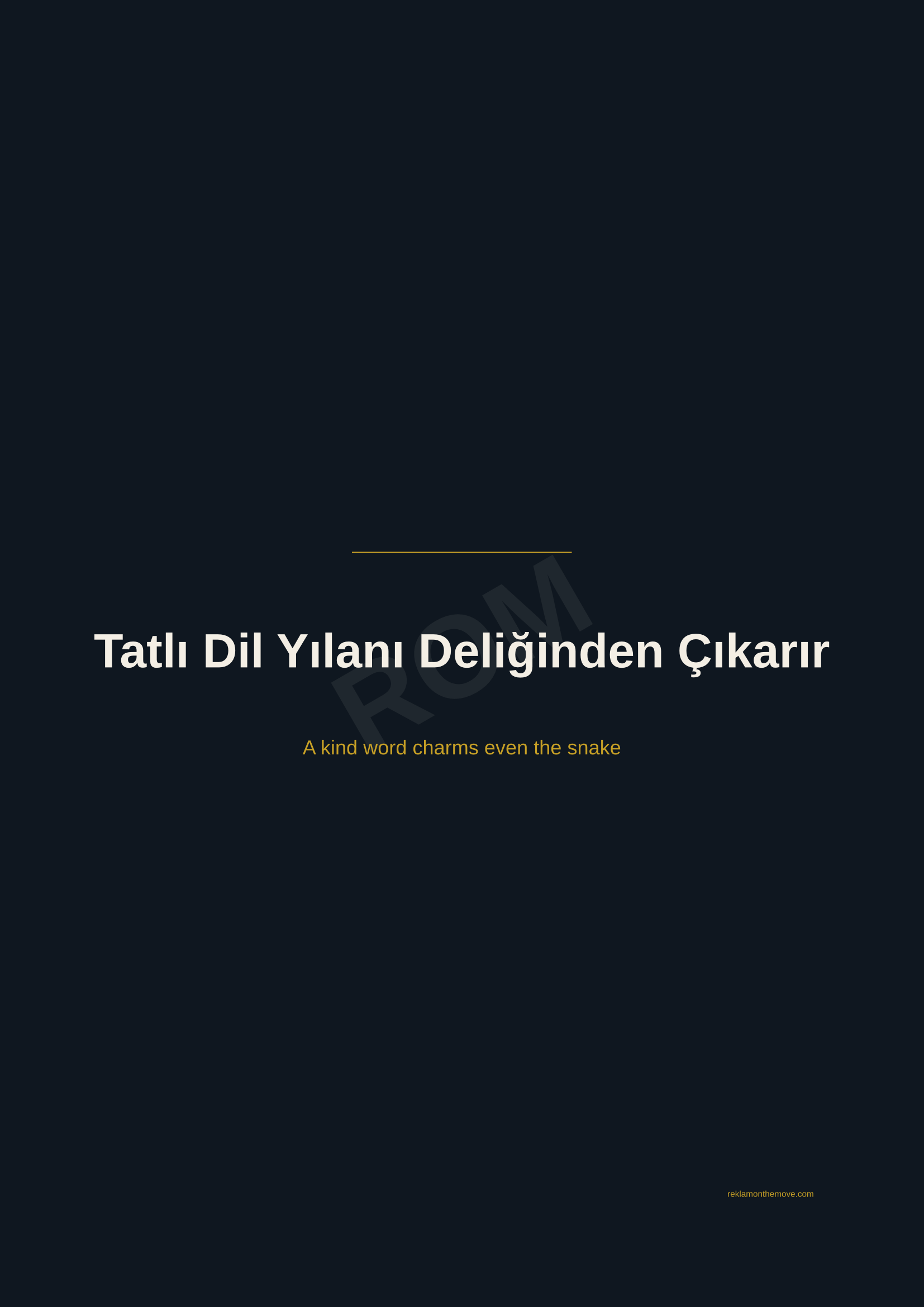Tatlı Dil Yılanı Deliğinden Çıkarır · Gece — ROM dijital ürün önizlemesi (filigranlı)
