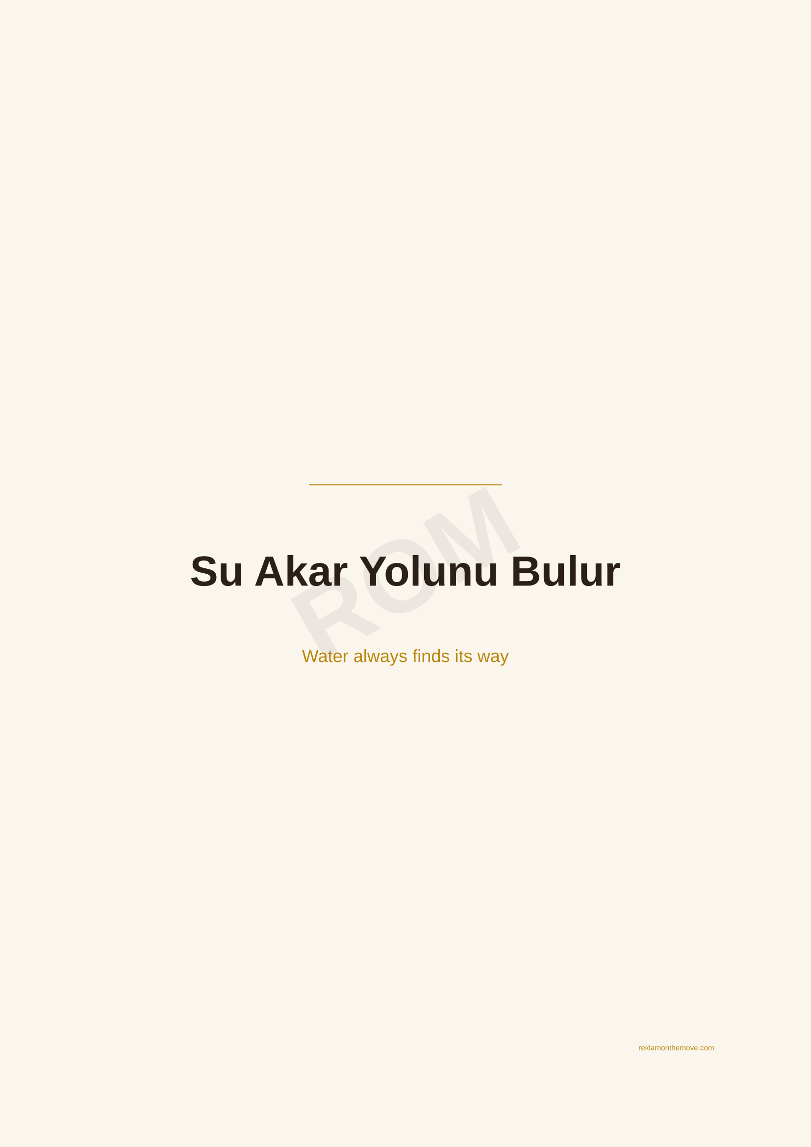 Su Akar Yolunu Bulur · Espresso — ROM dijital ürün önizlemesi (filigranlı)