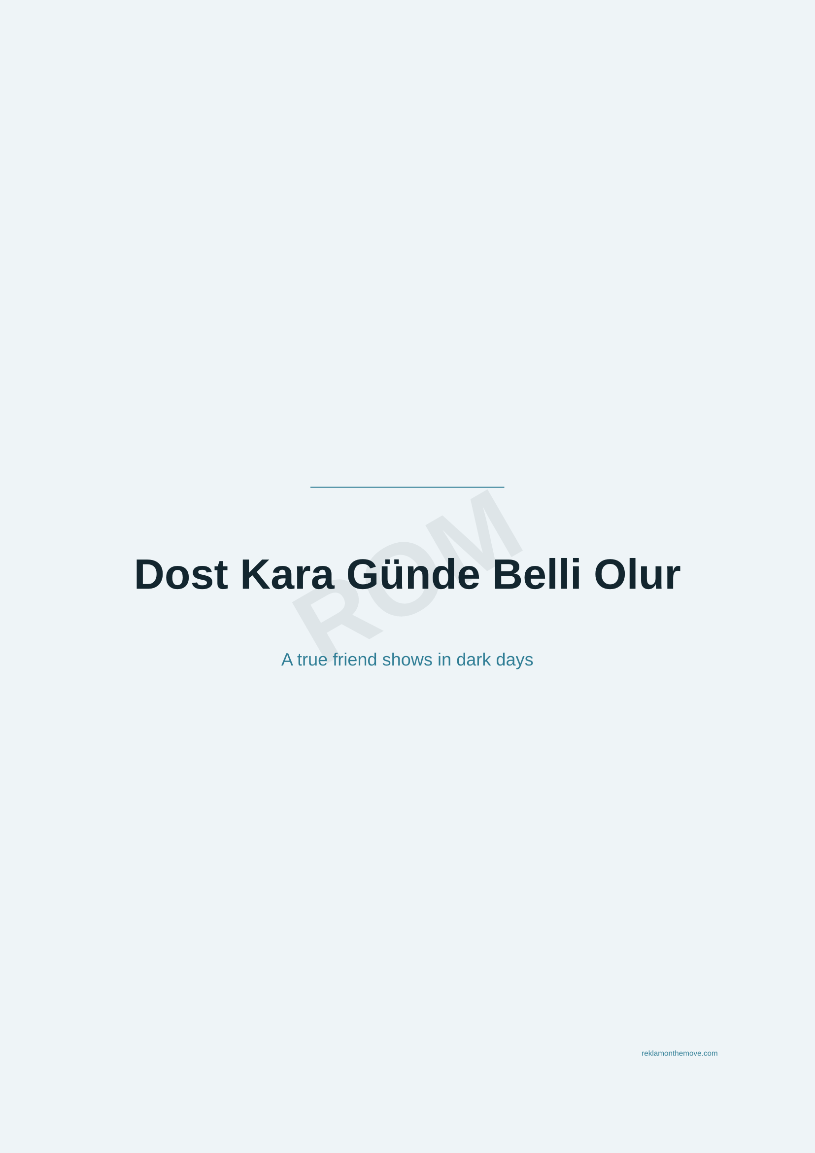 Dost Kara Günde Belli Olur · Okyanus — ROM dijital ürün önizlemesi (filigranlı)