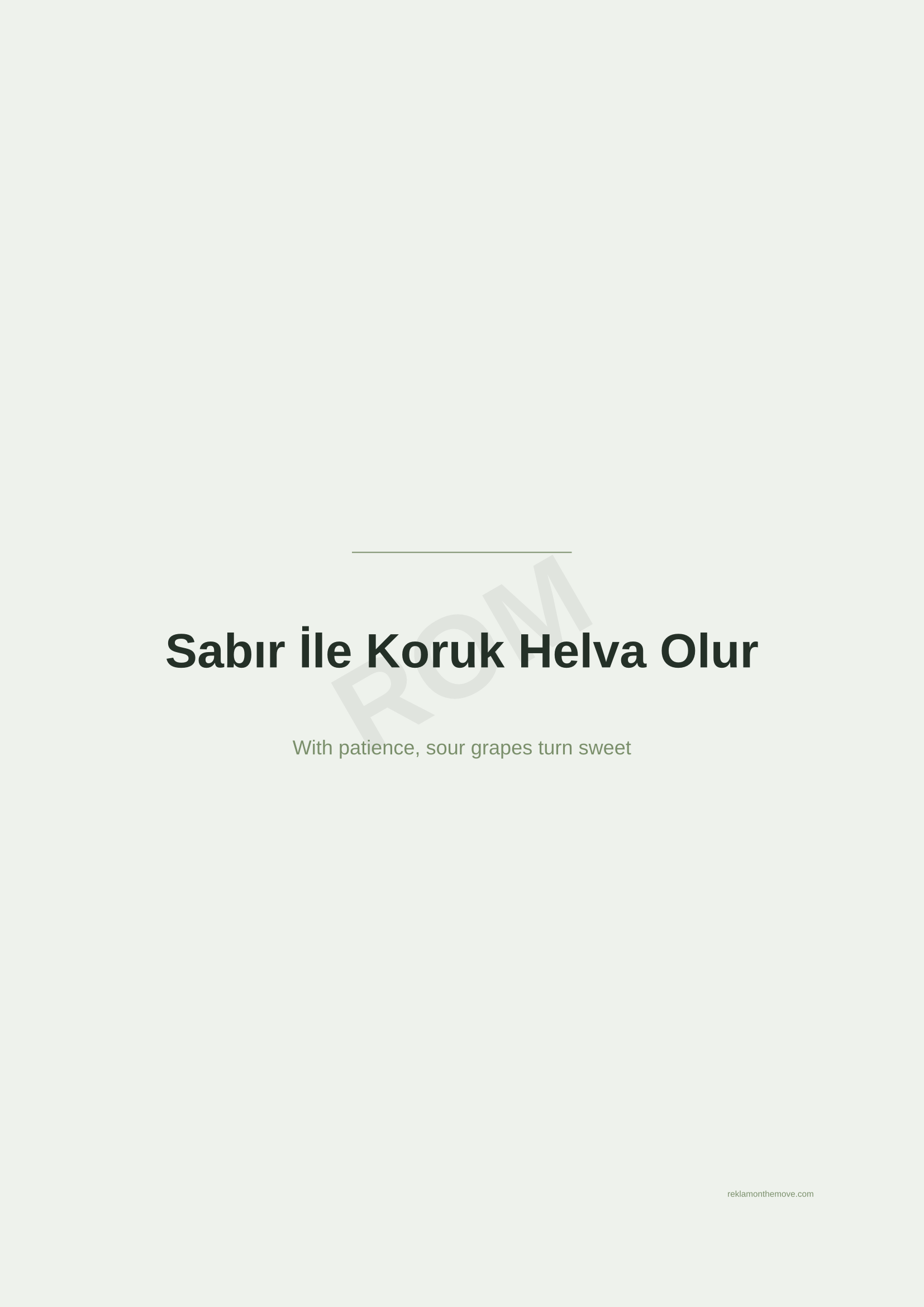 Sabır İle Koruk Helva Olur · Adaçayı — ROM dijital ürün önizlemesi (filigranlı)