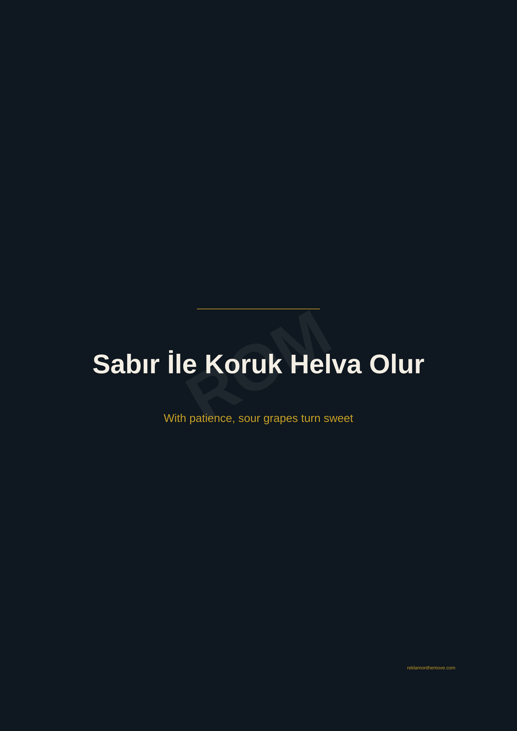 Sabır İle Koruk Helva Olur · Gece — ROM dijital ürün önizlemesi (filigranlı)