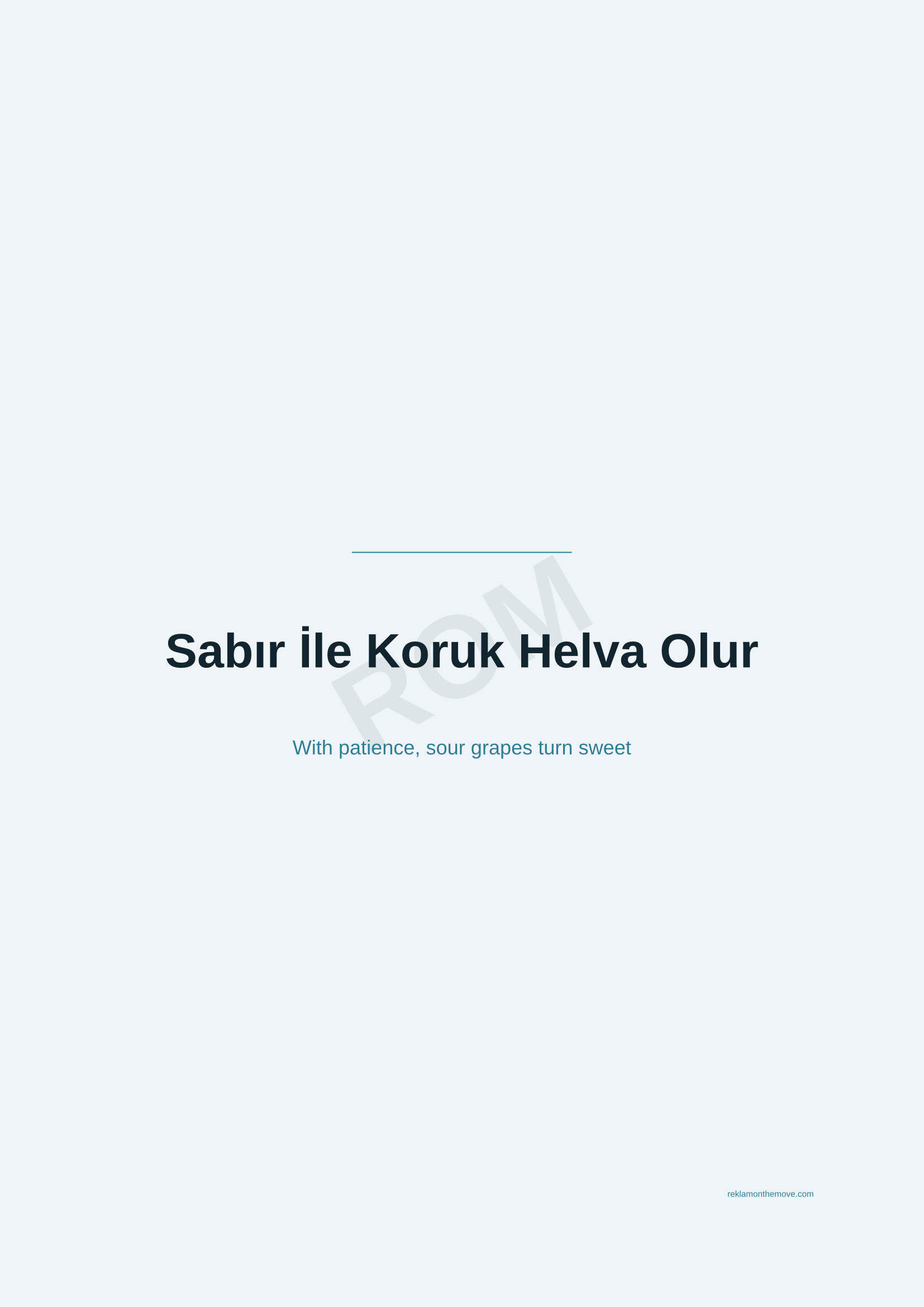 Sabır İle Koruk Helva Olur · Okyanus — ROM dijital ürün önizlemesi (filigranlı)