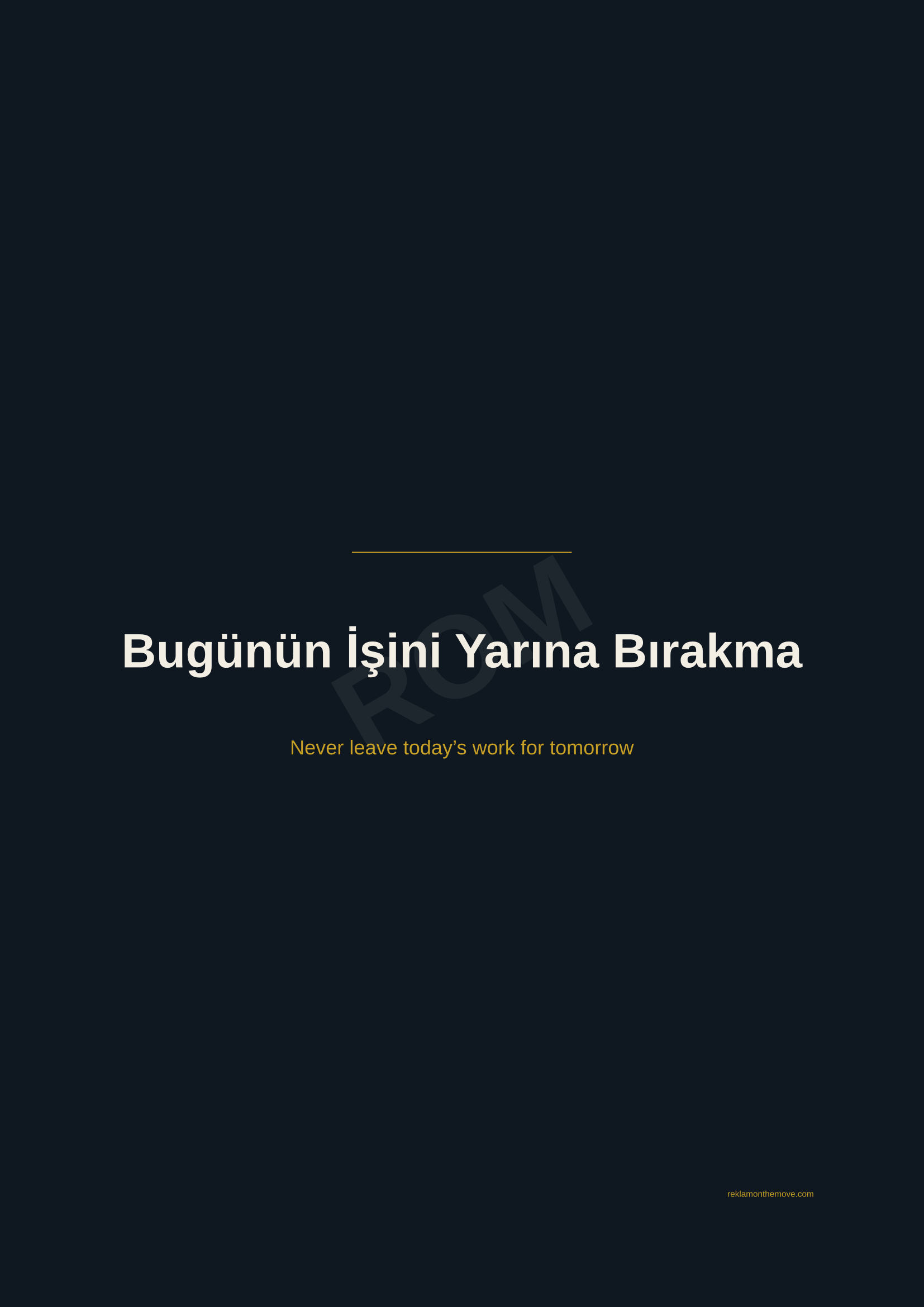 Bugünün İşini Yarına Bırakma · Gece — ROM dijital ürün önizlemesi (filigranlı)