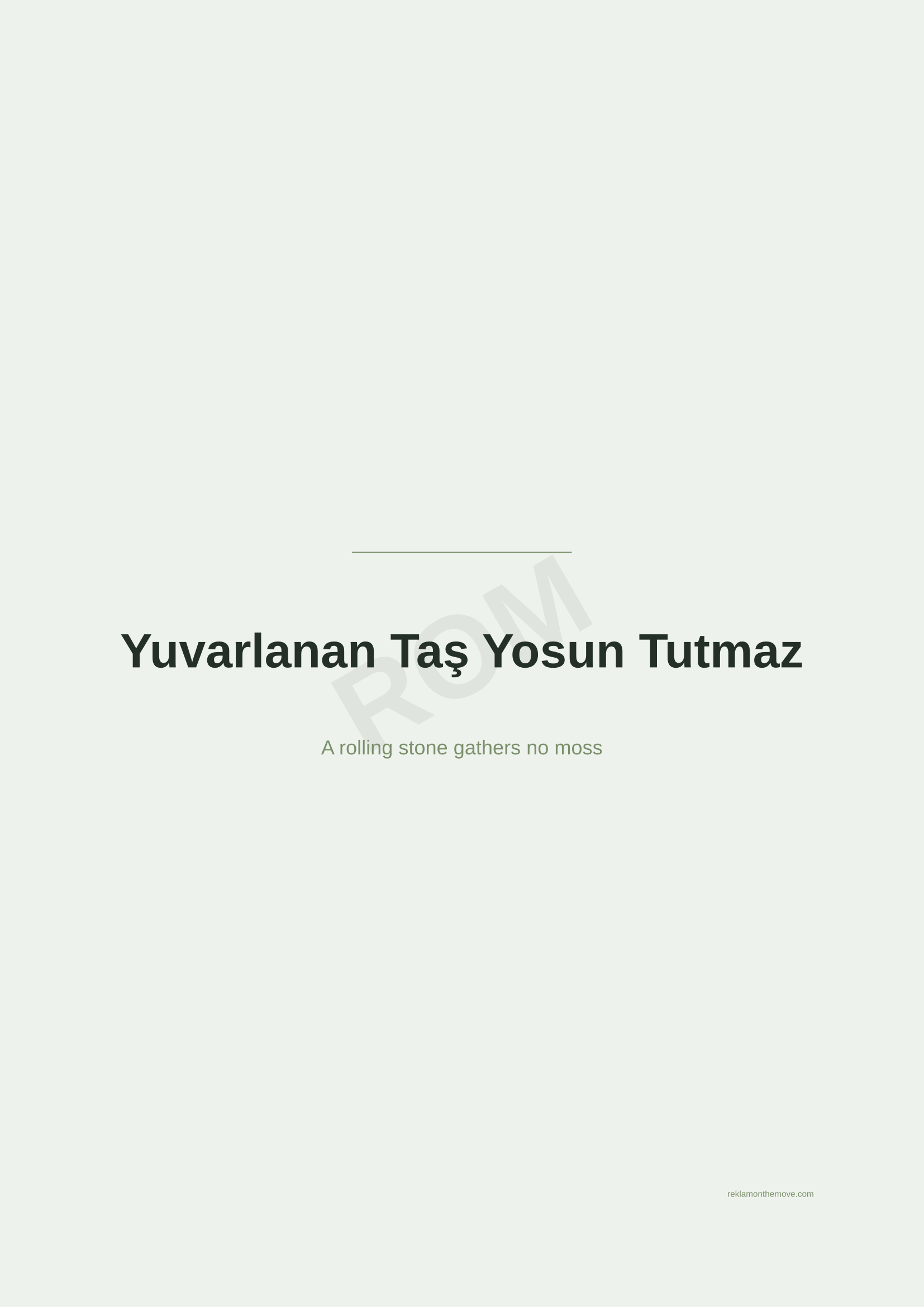 Yuvarlanan Taş Yosun Tutmaz · Adaçayı — ROM dijital ürün önizlemesi (filigranlı)