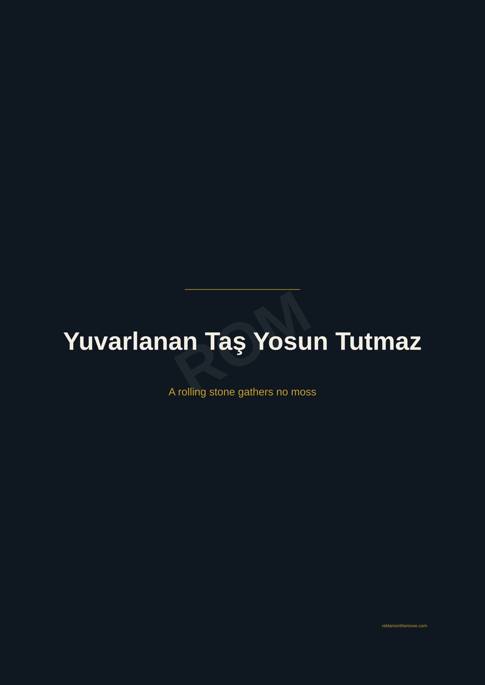 Yuvarlanan Taş Yosun Tutmaz · Gece — ROM dijital ürün önizlemesi (filigranlı)