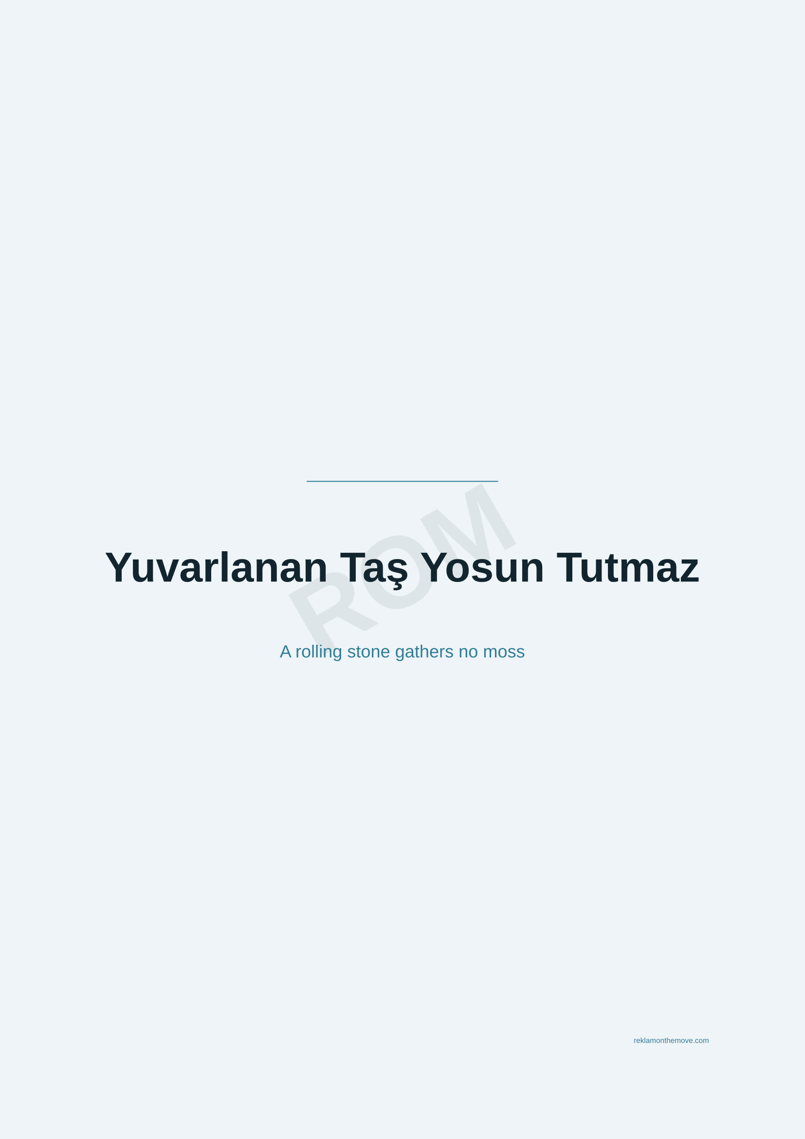 Yuvarlanan Taş Yosun Tutmaz · Okyanus — ROM dijital ürün önizlemesi (filigranlı)