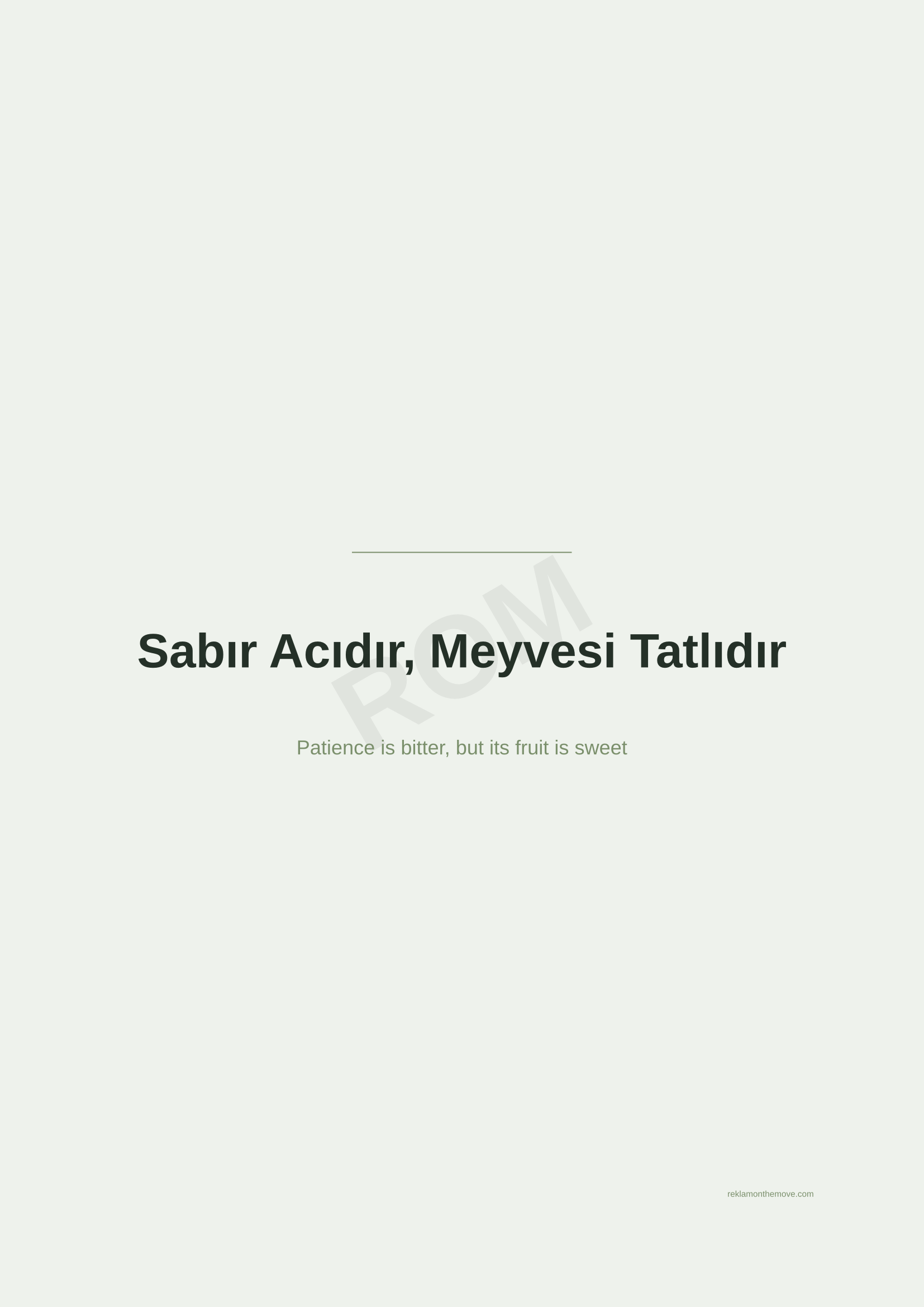 Sabır Acıdır, Meyvesi Tatlıdır · Adaçayı — ROM dijital ürün önizlemesi (filigranlı)