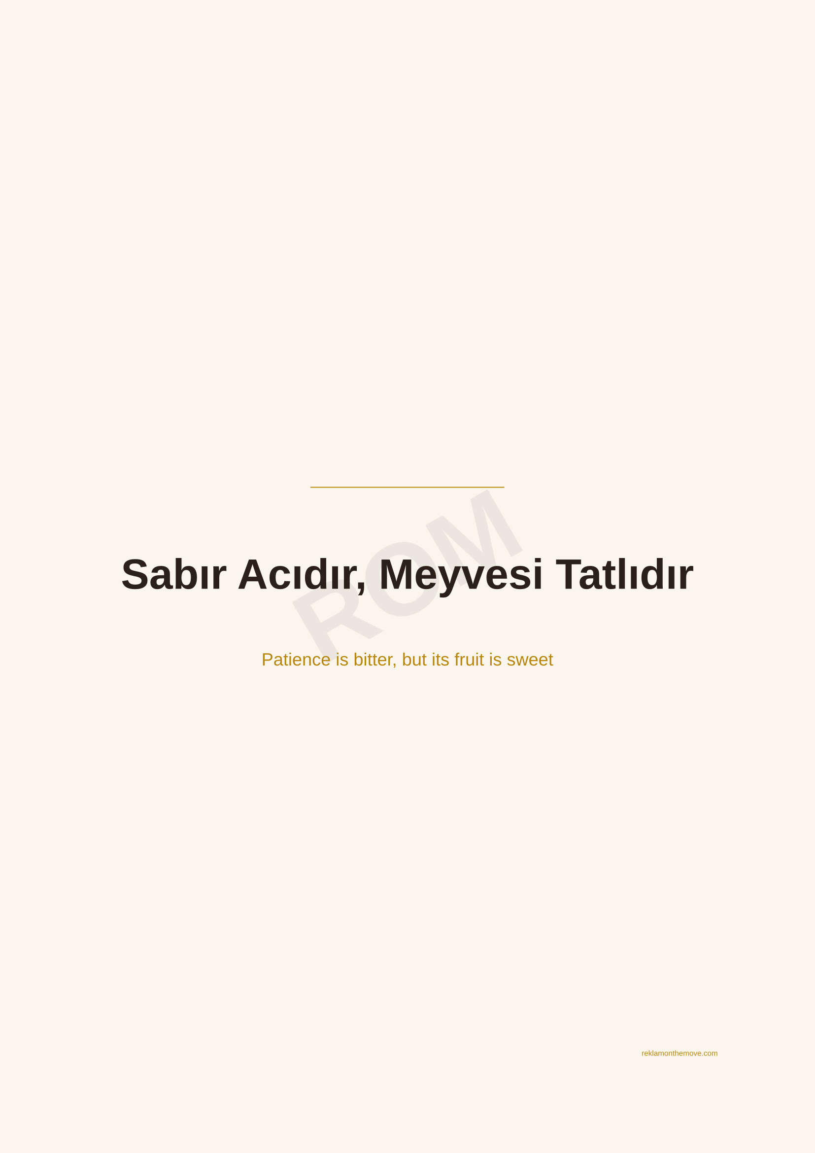 Sabır Acıdır, Meyvesi Tatlıdır · Espresso — ROM dijital ürün önizlemesi (filigranlı)