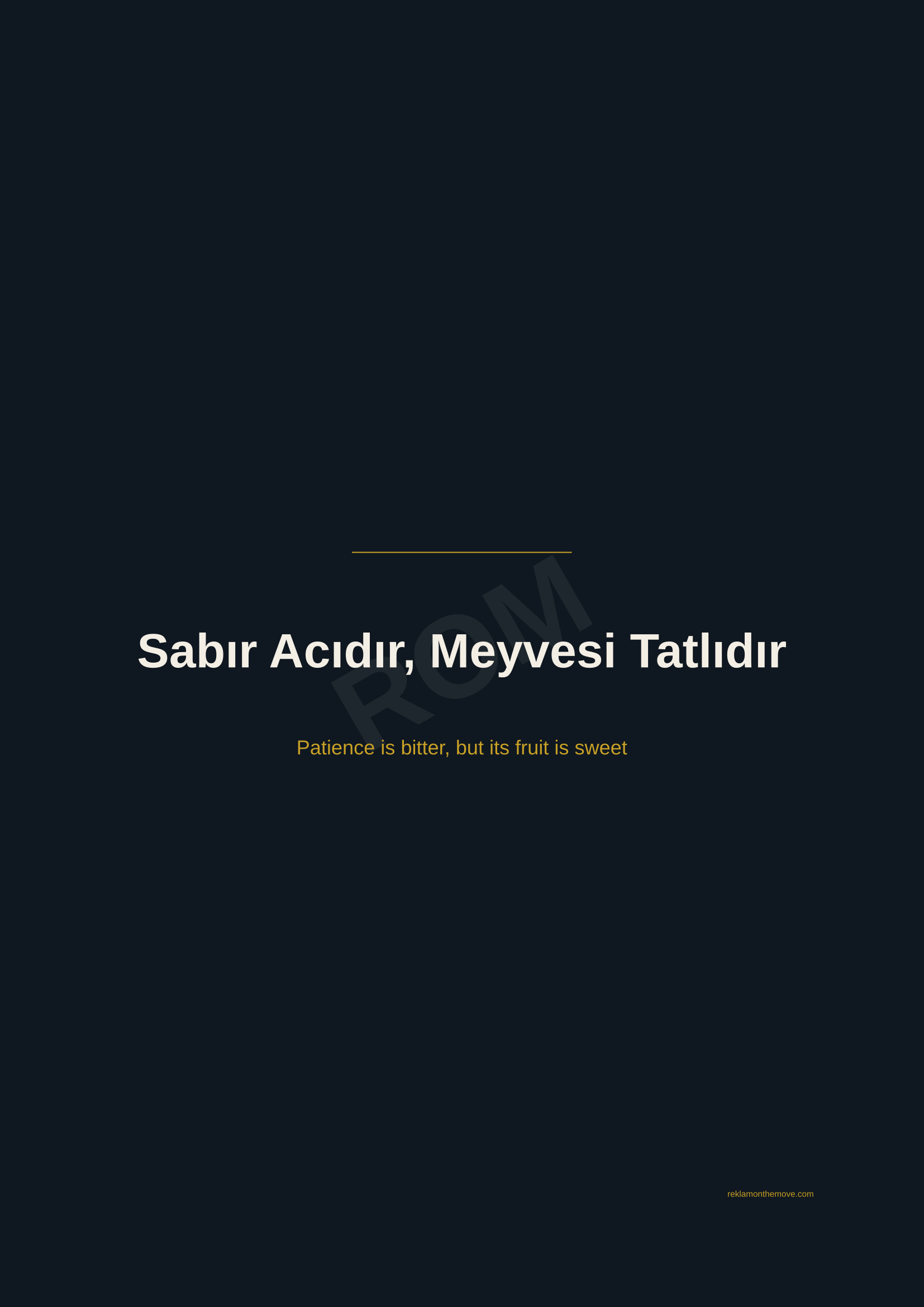 Sabır Acıdır, Meyvesi Tatlıdır · Gece — ROM dijital ürün önizlemesi (filigranlı)