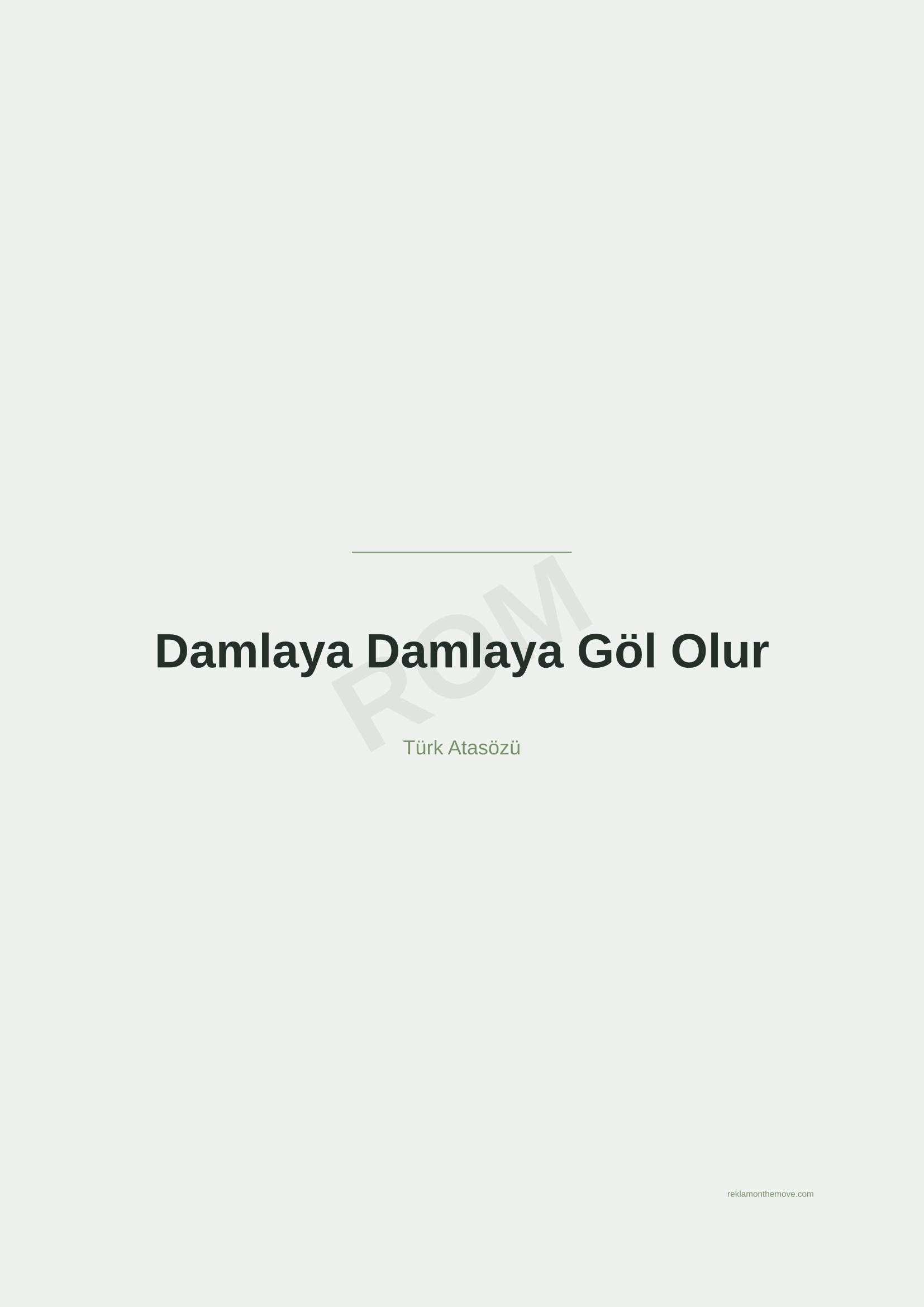 Damlaya Damlaya Göl Olur · Adaçayı · A2 — ROM dijital ürün önizlemesi (filigranlı)