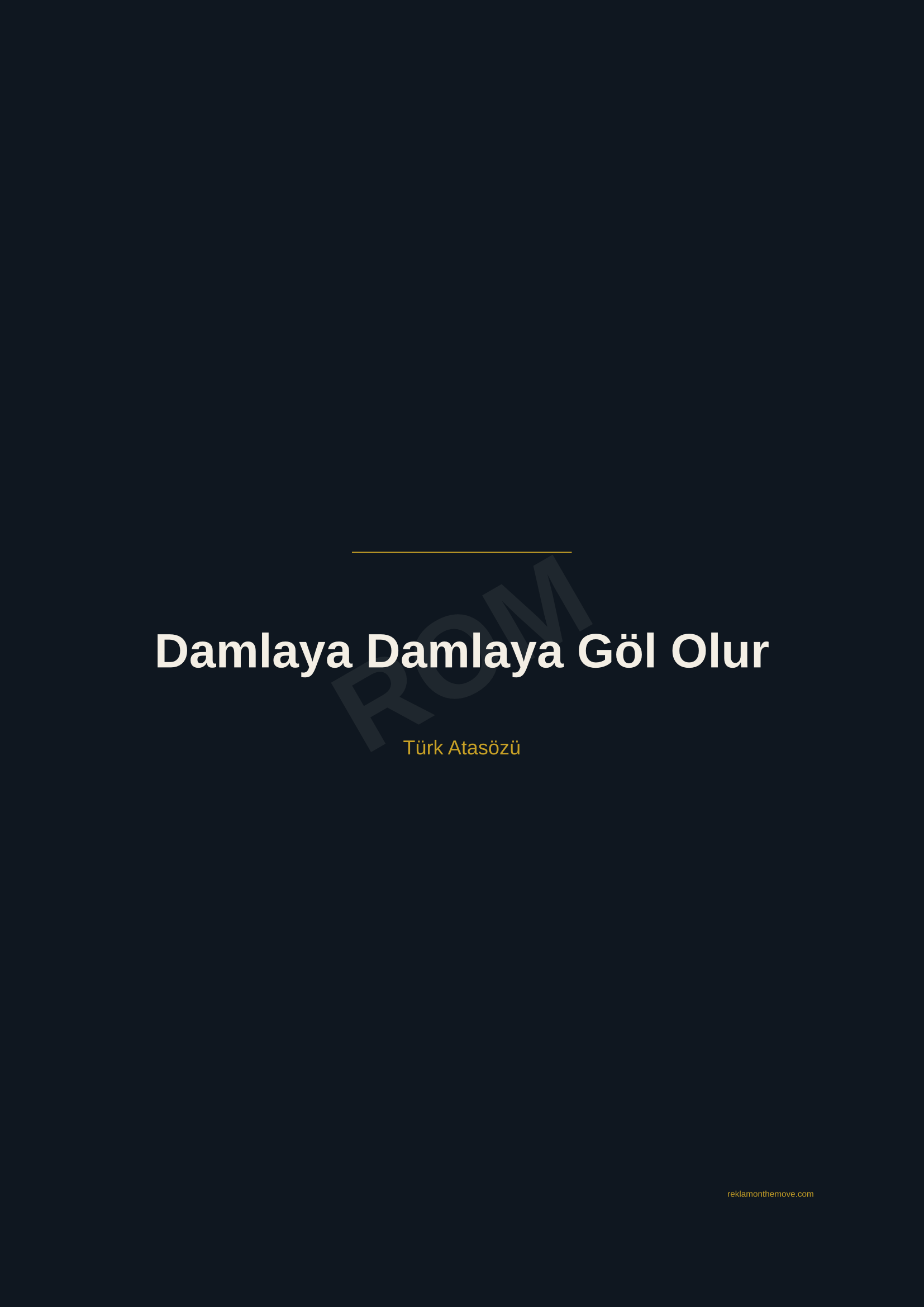 Damlaya Damlaya Göl Olur · Gece — ROM dijital ürün önizlemesi (filigranlı)