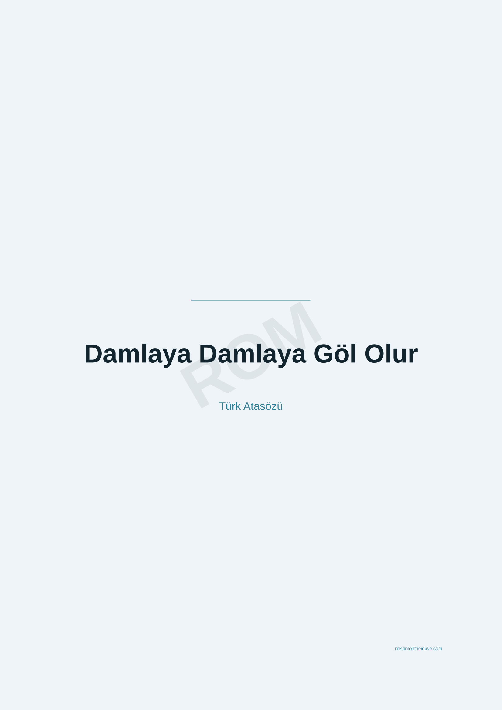 Damlaya Damlaya Göl Olur · Okyanus · A2 — ROM dijital ürün önizlemesi (filigranlı)