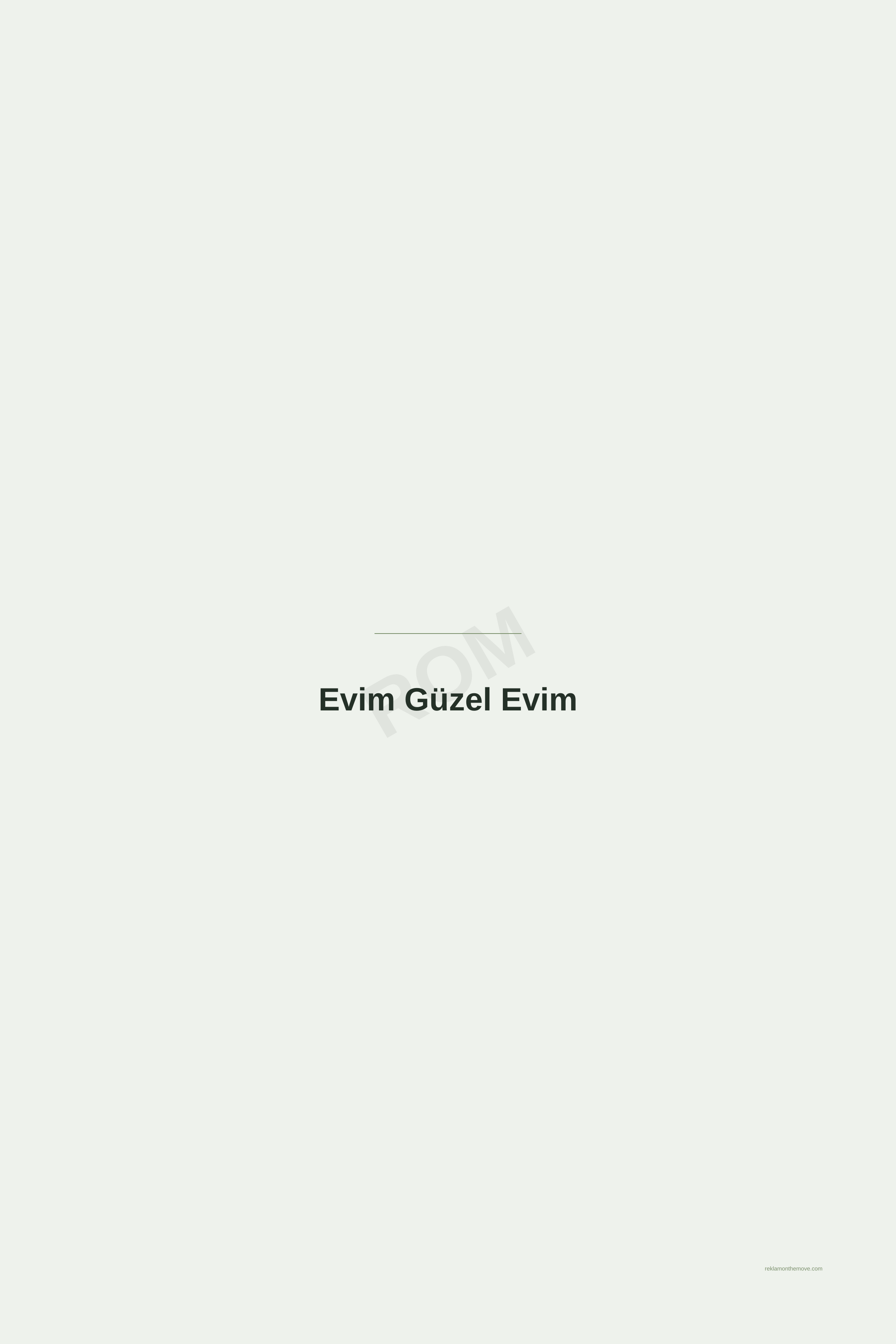 Evim Güzel Evim · Adaçayı · 24×36" — ROM dijital ürün önizlemesi (filigranlı)