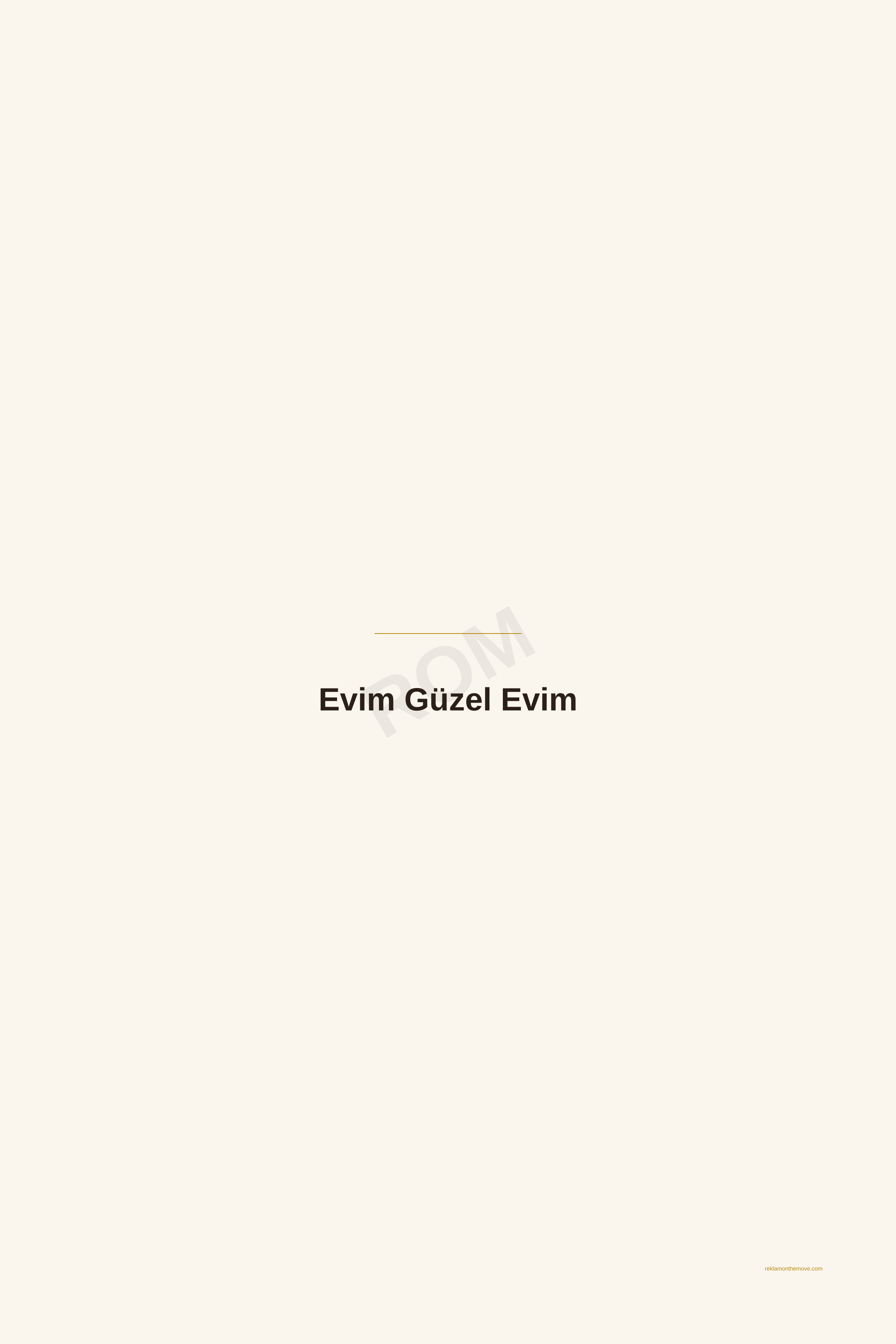 Evim Güzel Evim · Espresso · 24×36" — ROM dijital ürün önizlemesi (filigranlı)