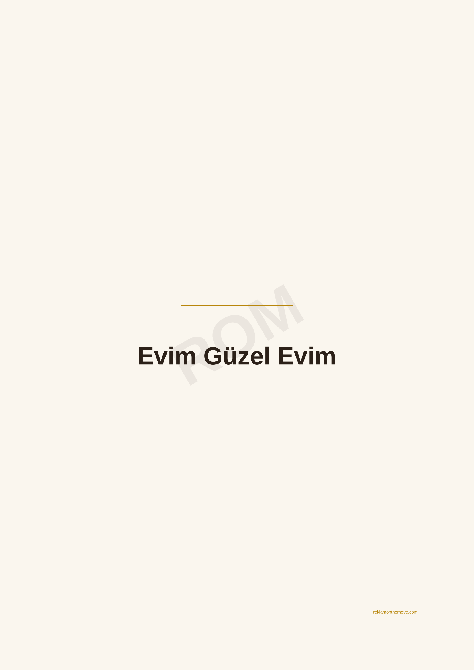 Evim Güzel Evim · Espresso · A2 — ROM dijital ürün önizlemesi (filigranlı)