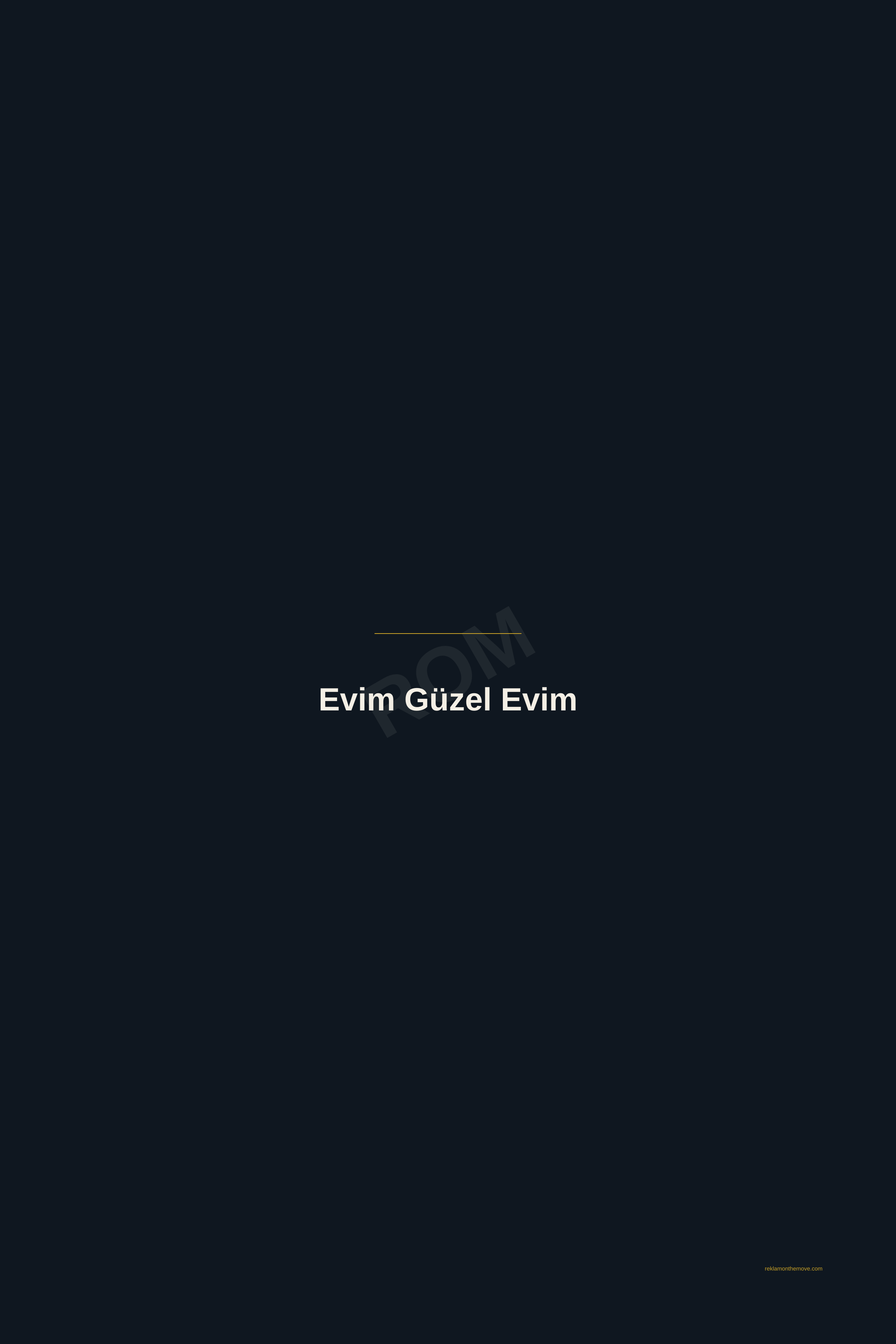 Evim Güzel Evim · Gece · 24×36" — ROM dijital ürün önizlemesi (filigranlı)