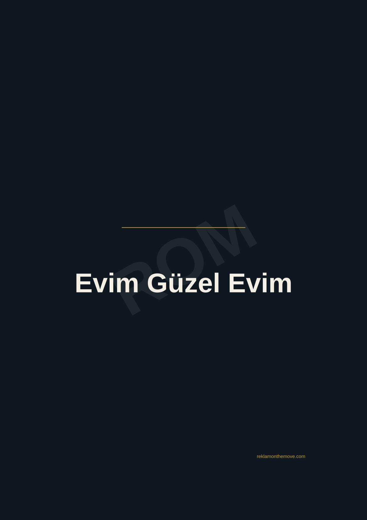 Evim Güzel Evim · Gece · A3 — ROM dijital ürün önizlemesi (filigranlı)