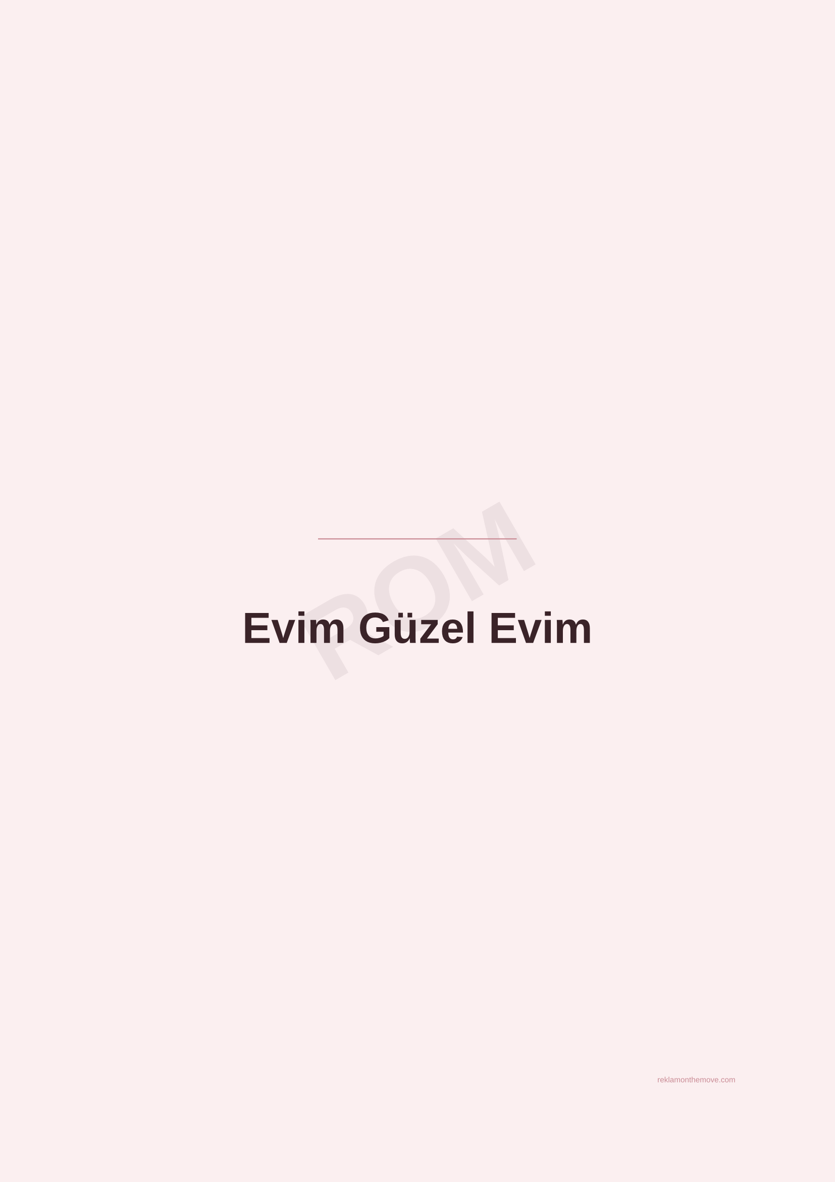 Evim Güzel Evim · Gül · A2 — ROM dijital ürün önizlemesi (filigranlı)