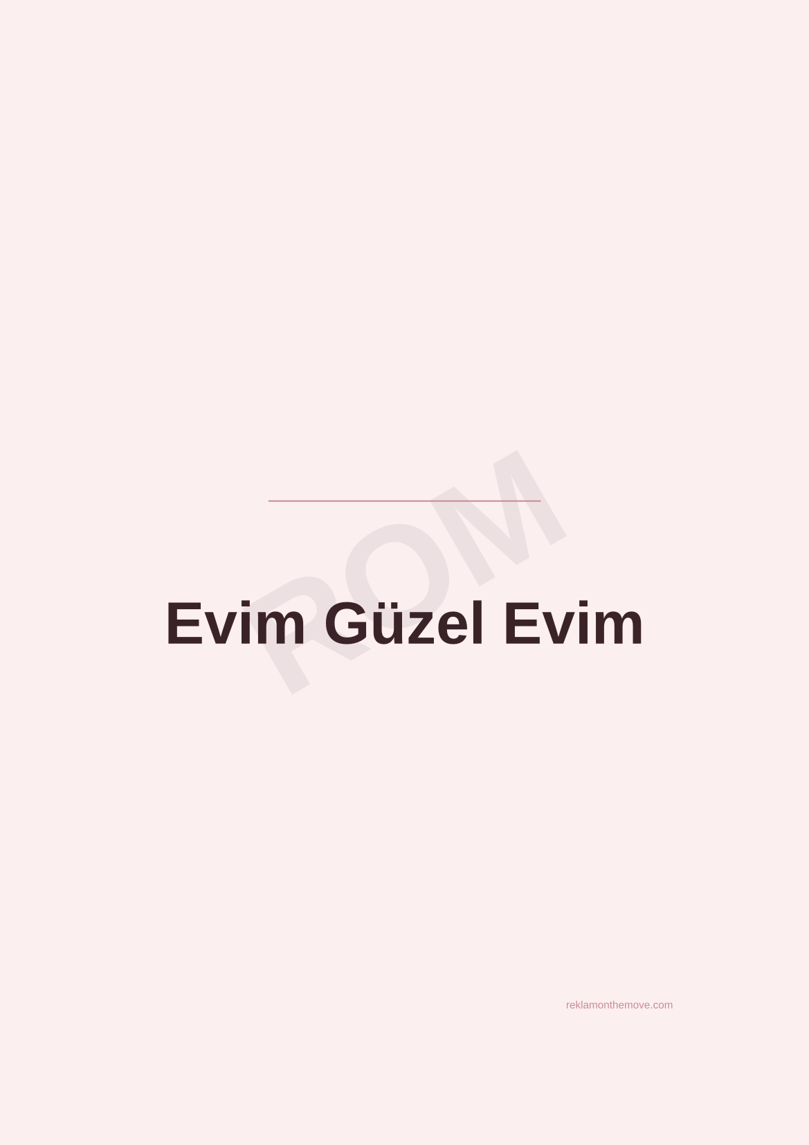 Evim Güzel Evim · Gül · A3 — ROM dijital ürün önizlemesi (filigranlı)