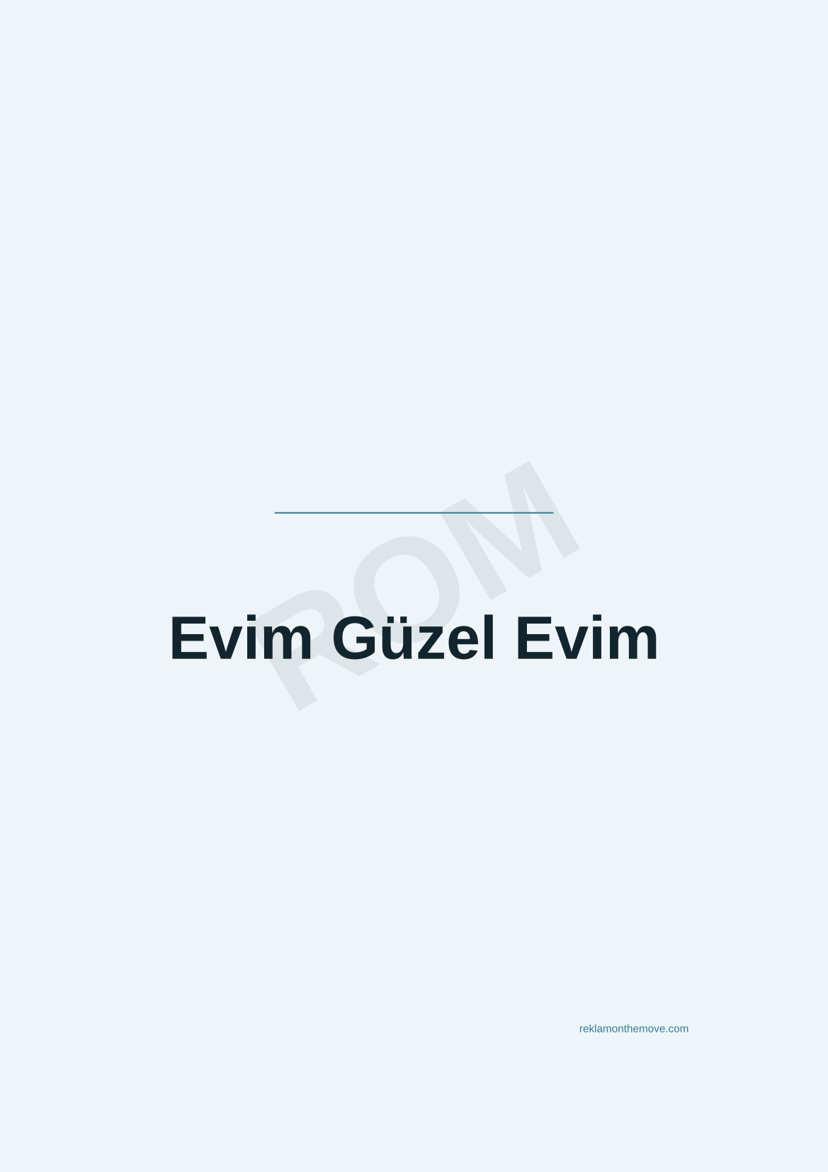 Evim Güzel Evim · Okyanus · A3 — ROM dijital ürün önizlemesi (filigranlı)