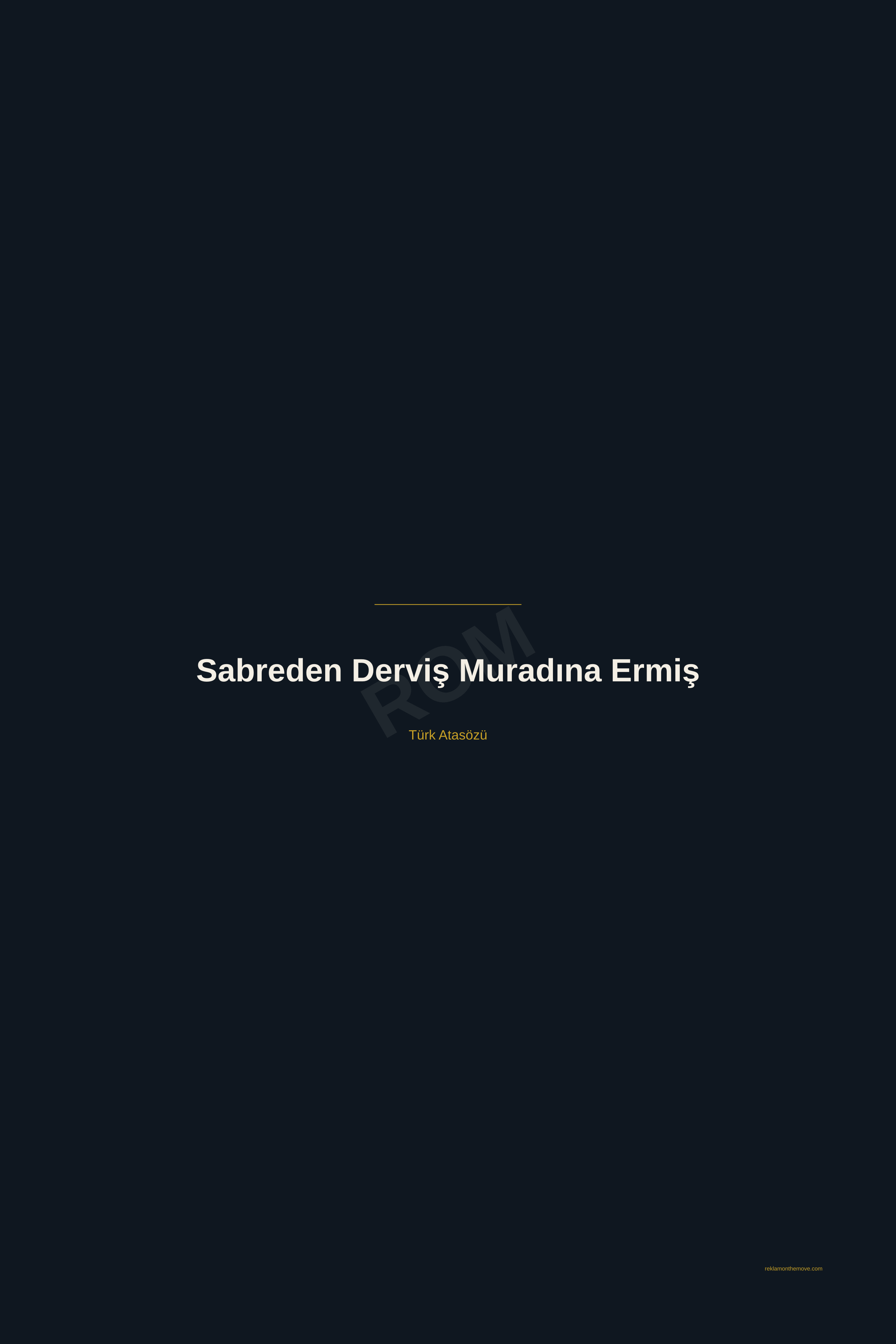 Sabreden Derviş Muradına Ermiş · Gece · 24×36" — ROM dijital ürün önizlemesi (filigranlı)
