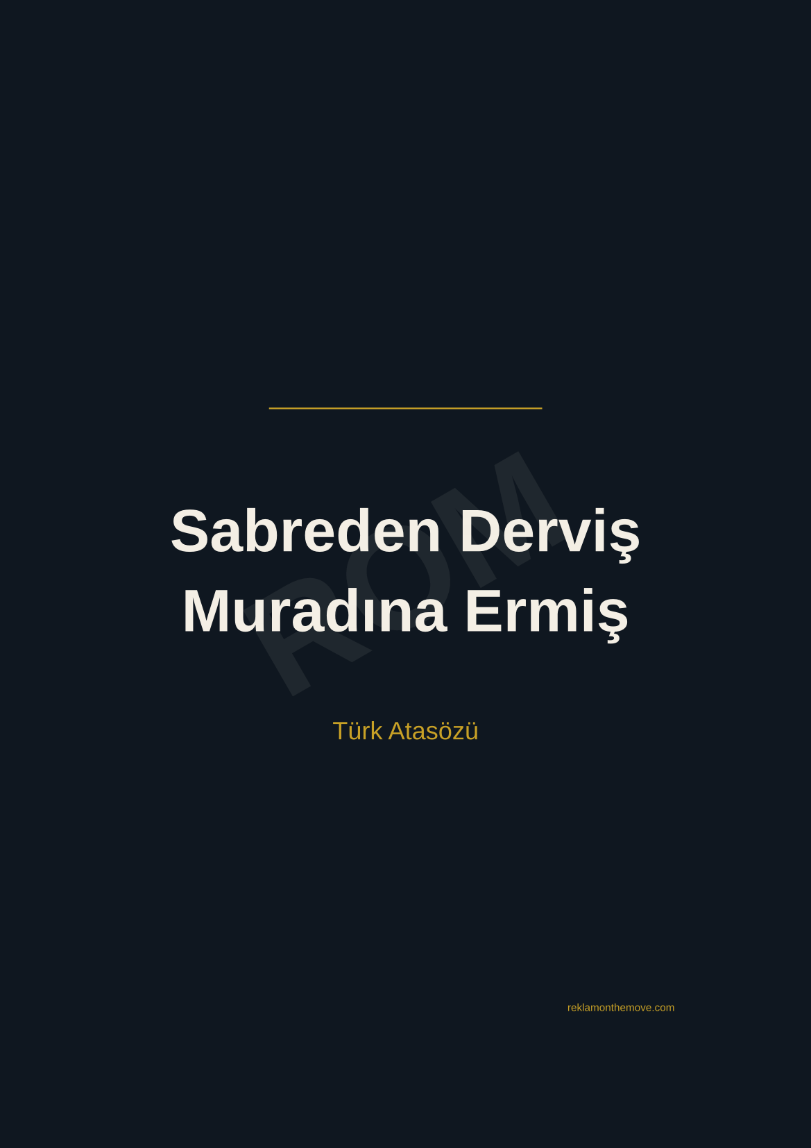 Sabreden Derviş Muradına Ermiş · Gece · A3 — ROM dijital ürün önizlemesi (filigranlı)