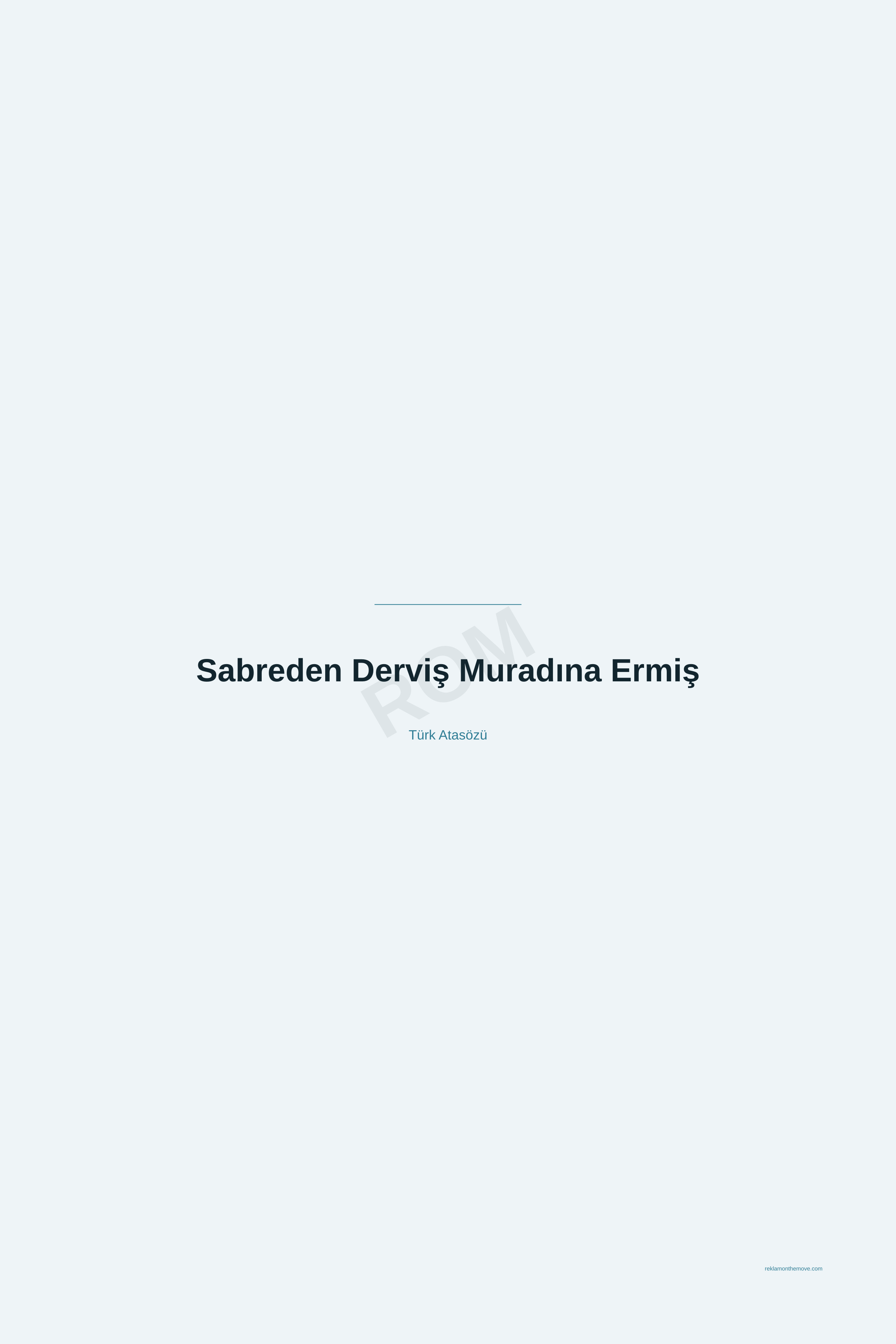 Sabreden Derviş Muradına Ermiş · Okyanus · 24×36" — ROM dijital ürün önizlemesi (filigranlı)