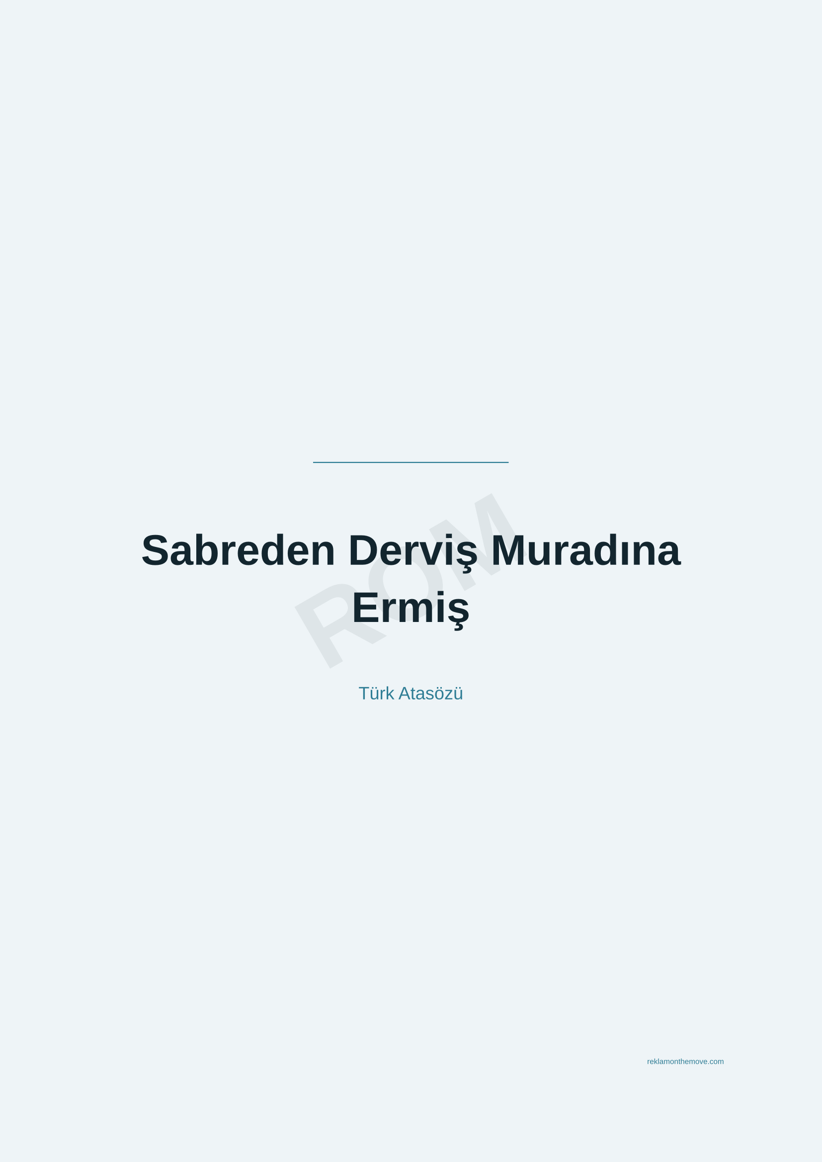 Sabreden Derviş Muradına Ermiş · Okyanus — ROM dijital ürün önizlemesi (filigranlı)