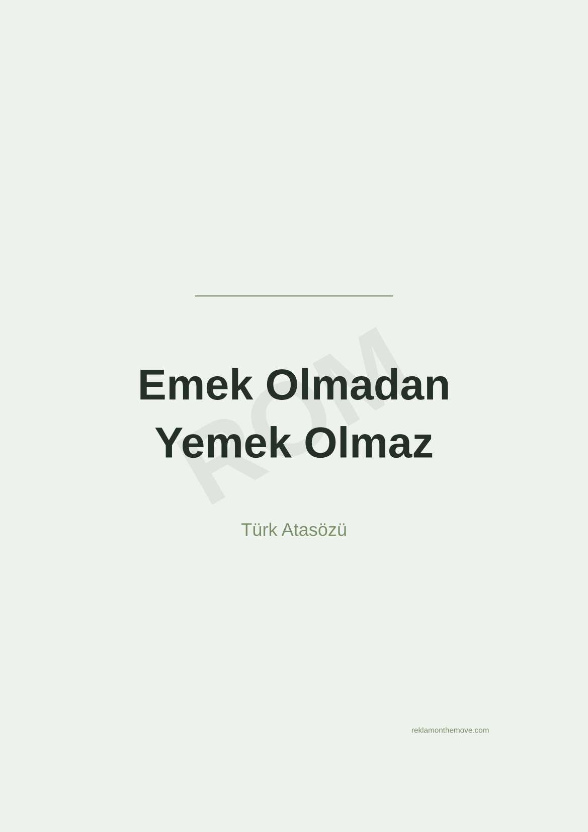 Emek Olmadan Yemek Olmaz · Adaçayı · A3 — ROM dijital ürün önizlemesi (filigranlı)