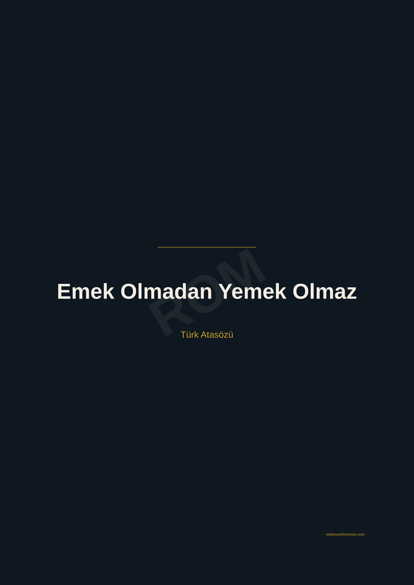 Emek Olmadan Yemek Olmaz · Gece · A2 — ROM dijital ürün önizlemesi (filigranlı)