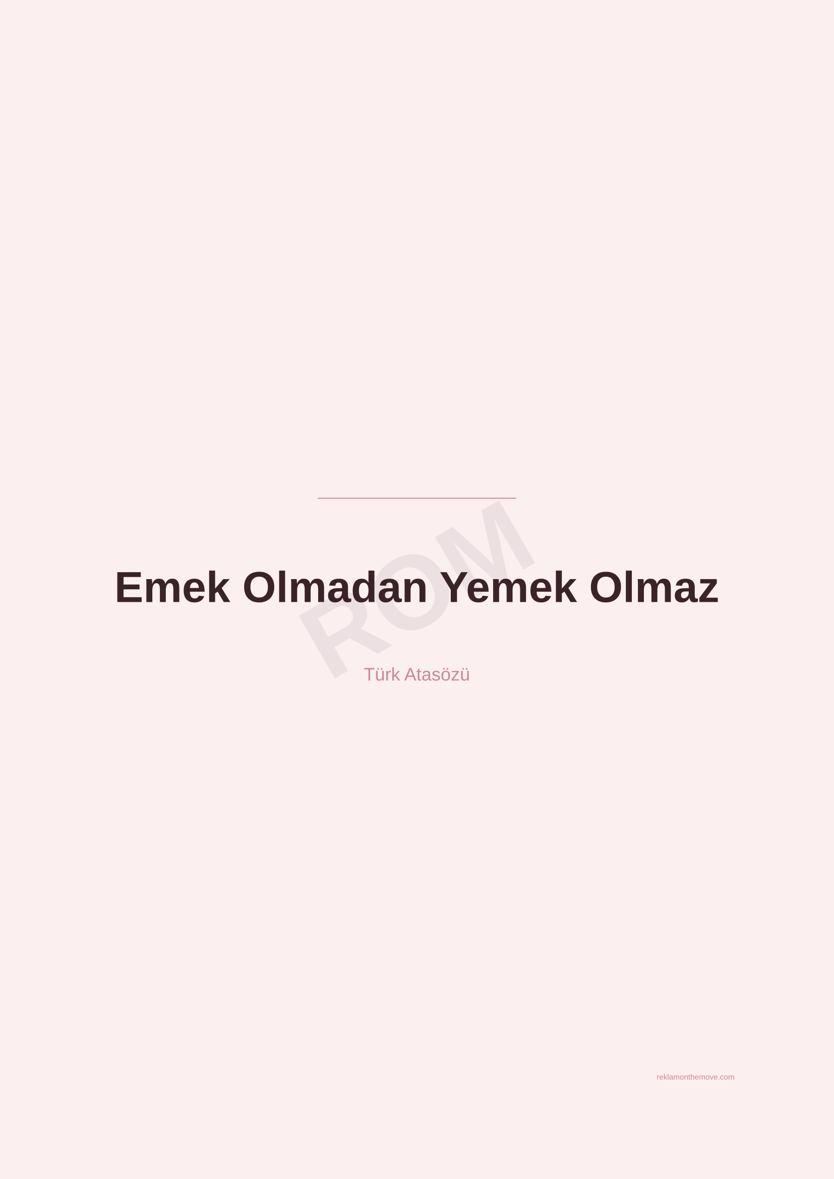 Emek Olmadan Yemek Olmaz · Gül · A2 — ROM dijital ürün önizlemesi (filigranlı)