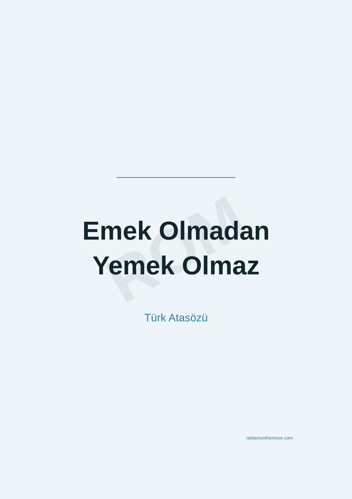 Emek Olmadan Yemek Olmaz · Okyanus · A3 — ROM dijital ürün önizlemesi (filigranlı)