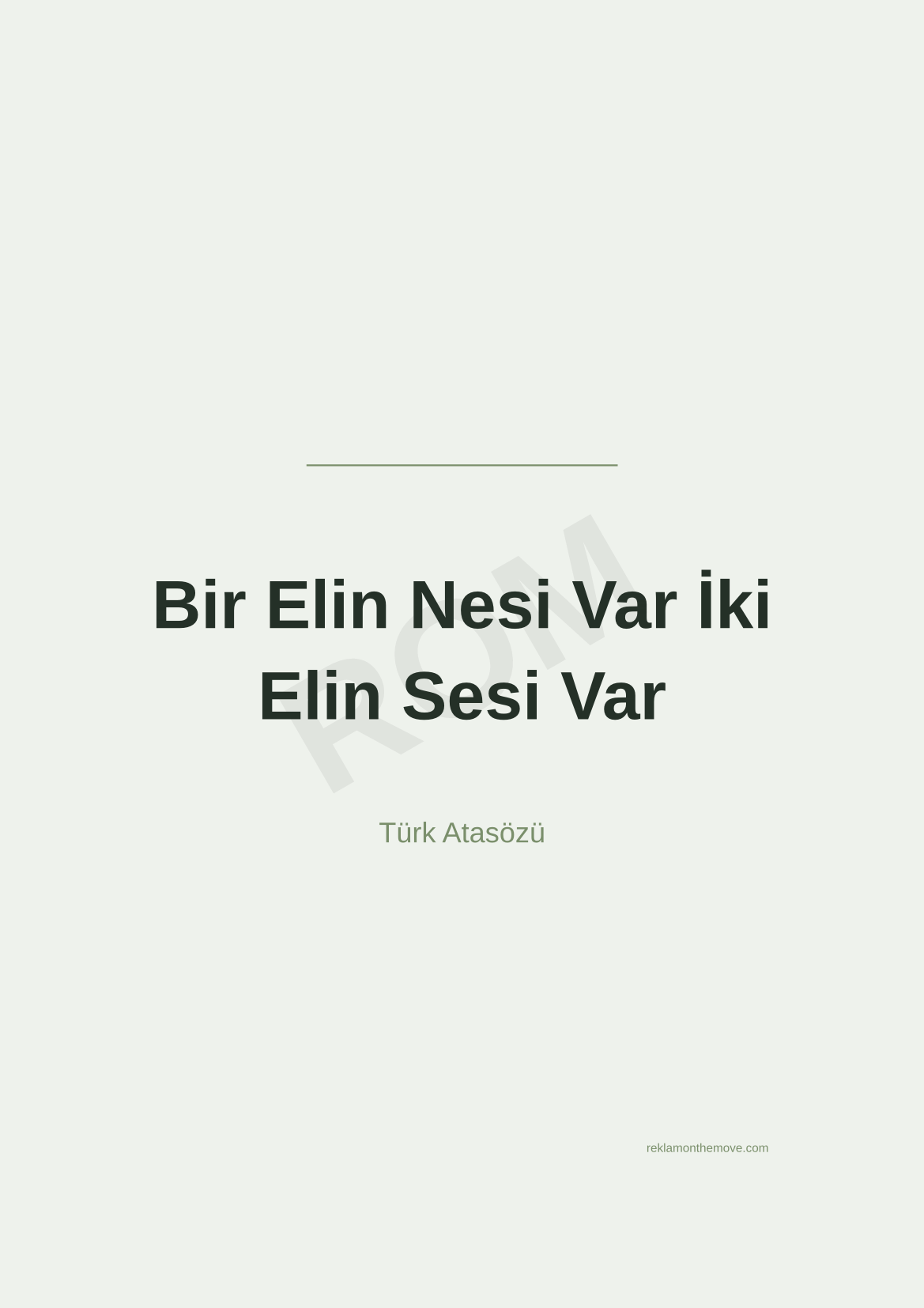 Bir Elin Nesi Var İki Elin Sesi Var · Adaçayı · A3 — ROM dijital ürün önizlemesi (filigranlı)
