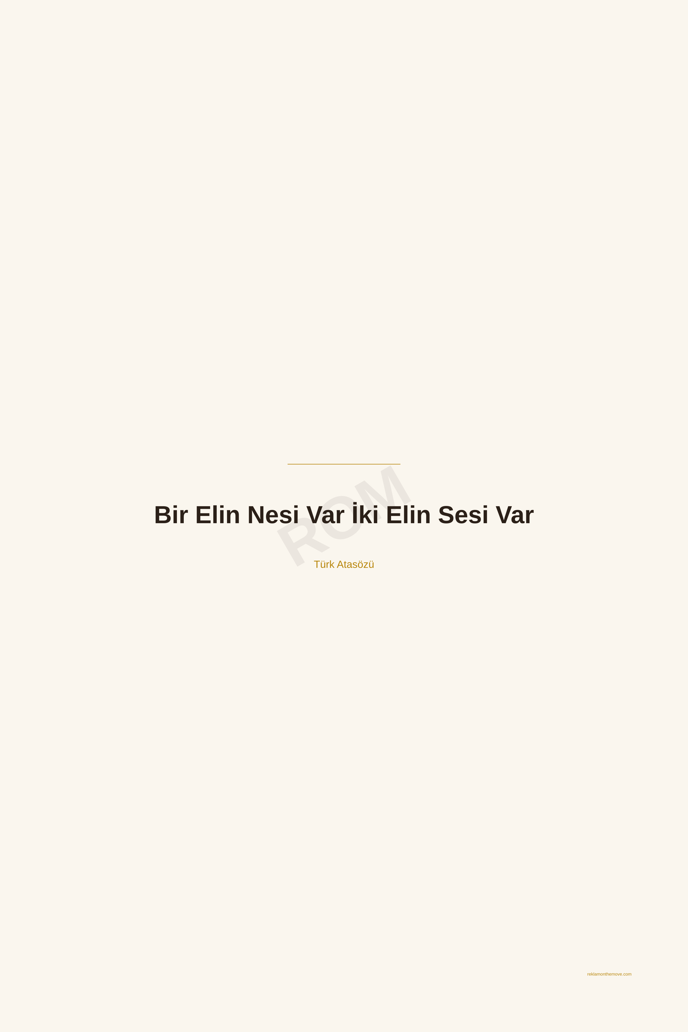 Bir Elin Nesi Var İki Elin Sesi Var · Espresso · 24×36" — ROM dijital ürün önizlemesi (filigranlı)