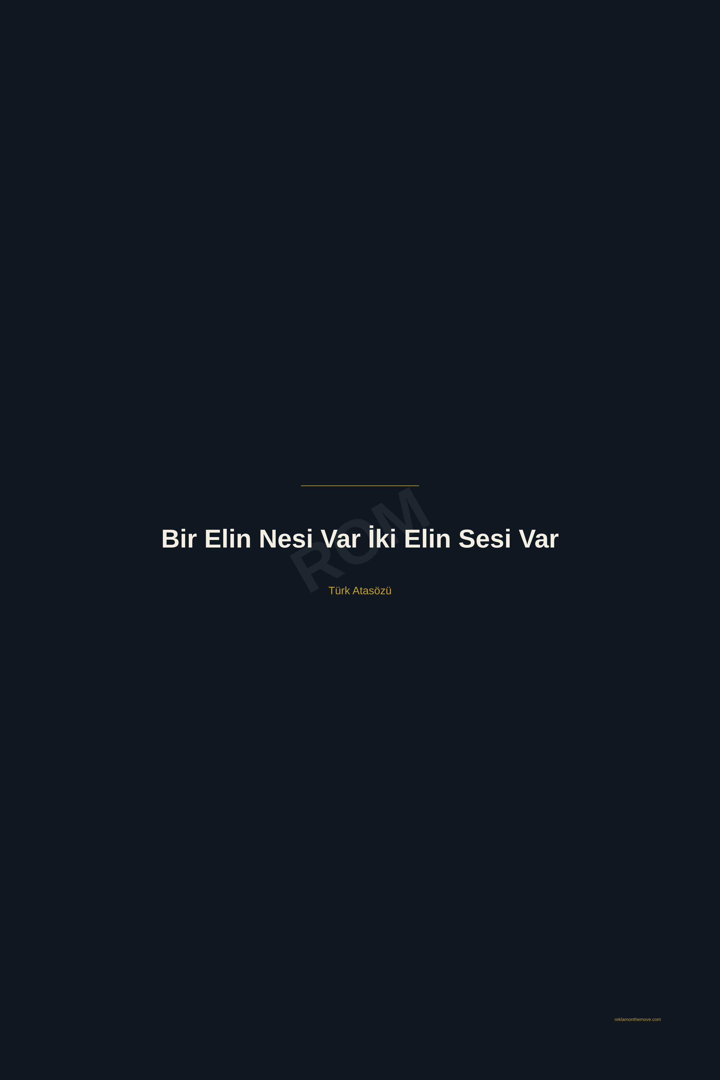 Bir Elin Nesi Var İki Elin Sesi Var · Gece · 24×36" — ROM dijital ürün önizlemesi (filigranlı)