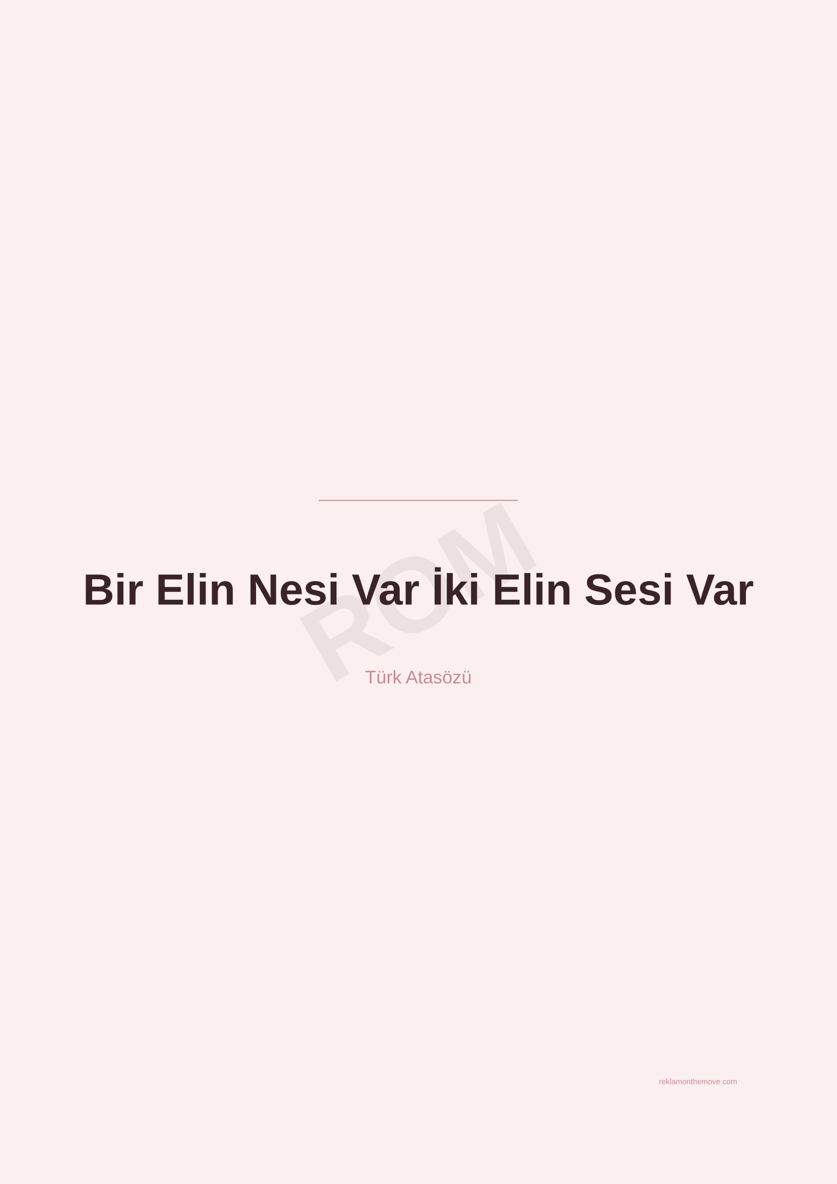 Bir Elin Nesi Var İki Elin Sesi Var · Gül · A2 — ROM dijital ürün önizlemesi (filigranlı)