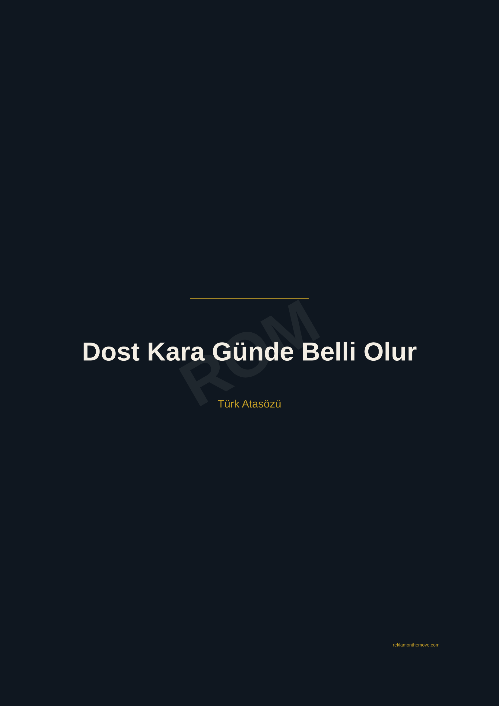Dost Kara Günde Belli Olur · Gece — ROM dijital ürün önizlemesi (filigranlı)