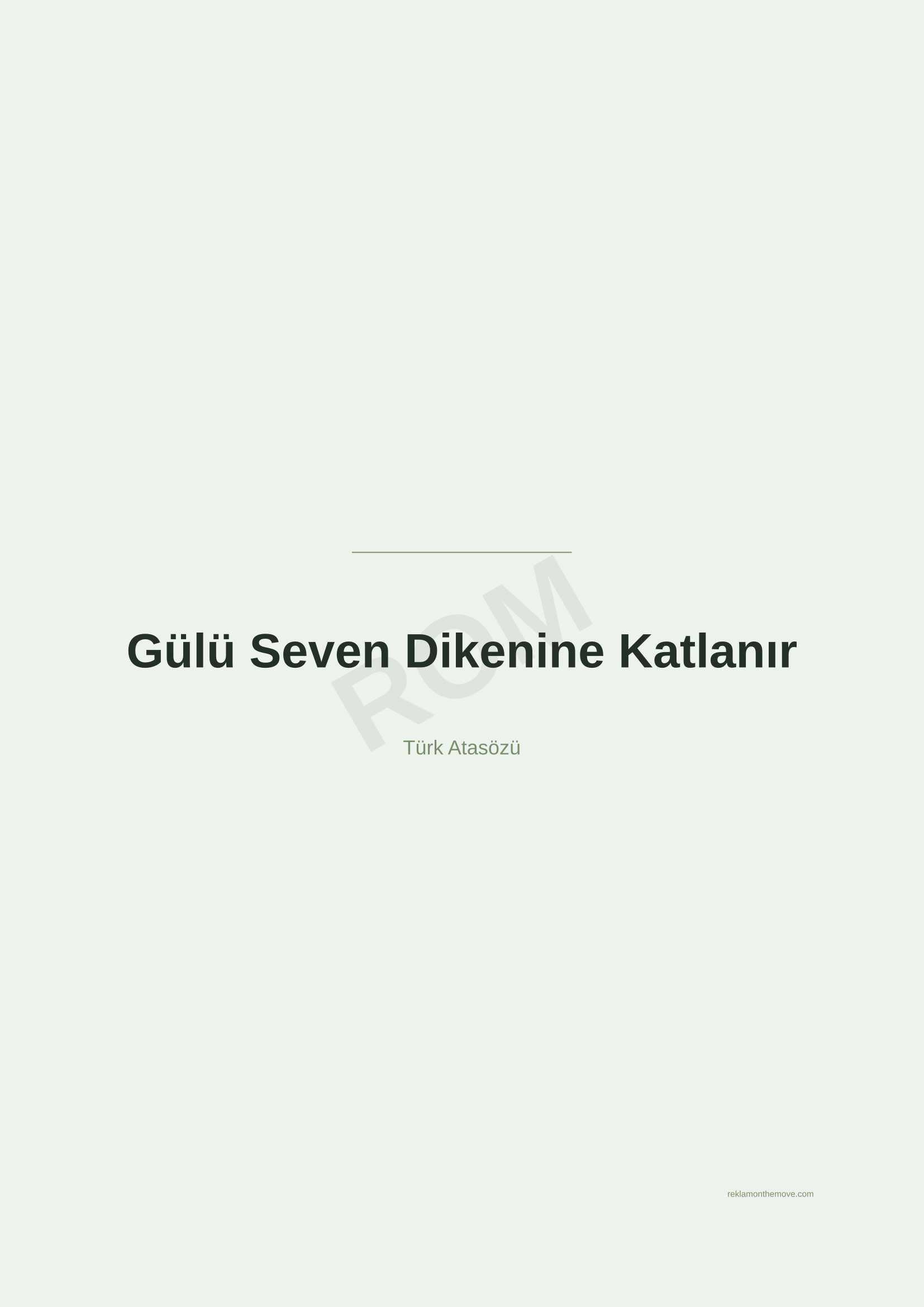 Gülü Seven Dikenine Katlanır · Adaçayı · A2 — ROM dijital ürün önizlemesi (filigranlı)