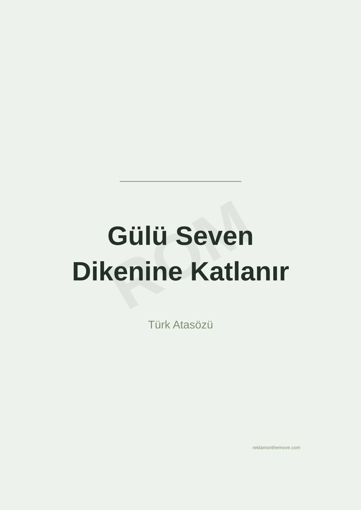 Gülü Seven Dikenine Katlanır · Adaçayı · A3 — ROM dijital ürün önizlemesi (filigranlı)