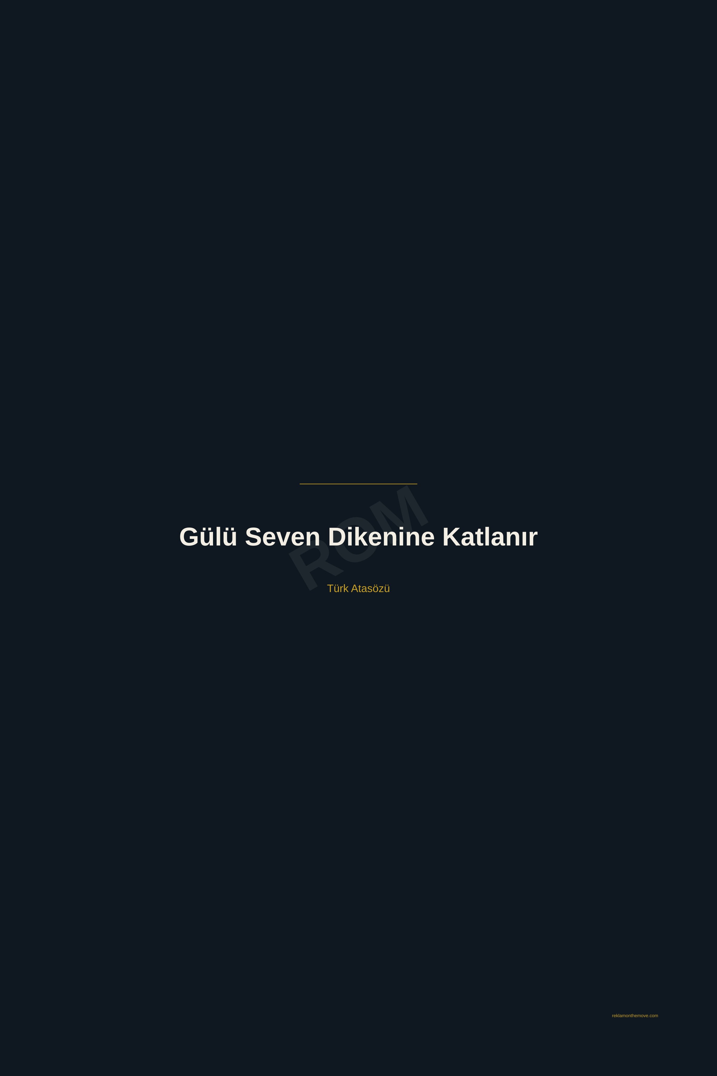Gülü Seven Dikenine Katlanır · Gece · 24×36" — ROM dijital ürün önizlemesi (filigranlı)