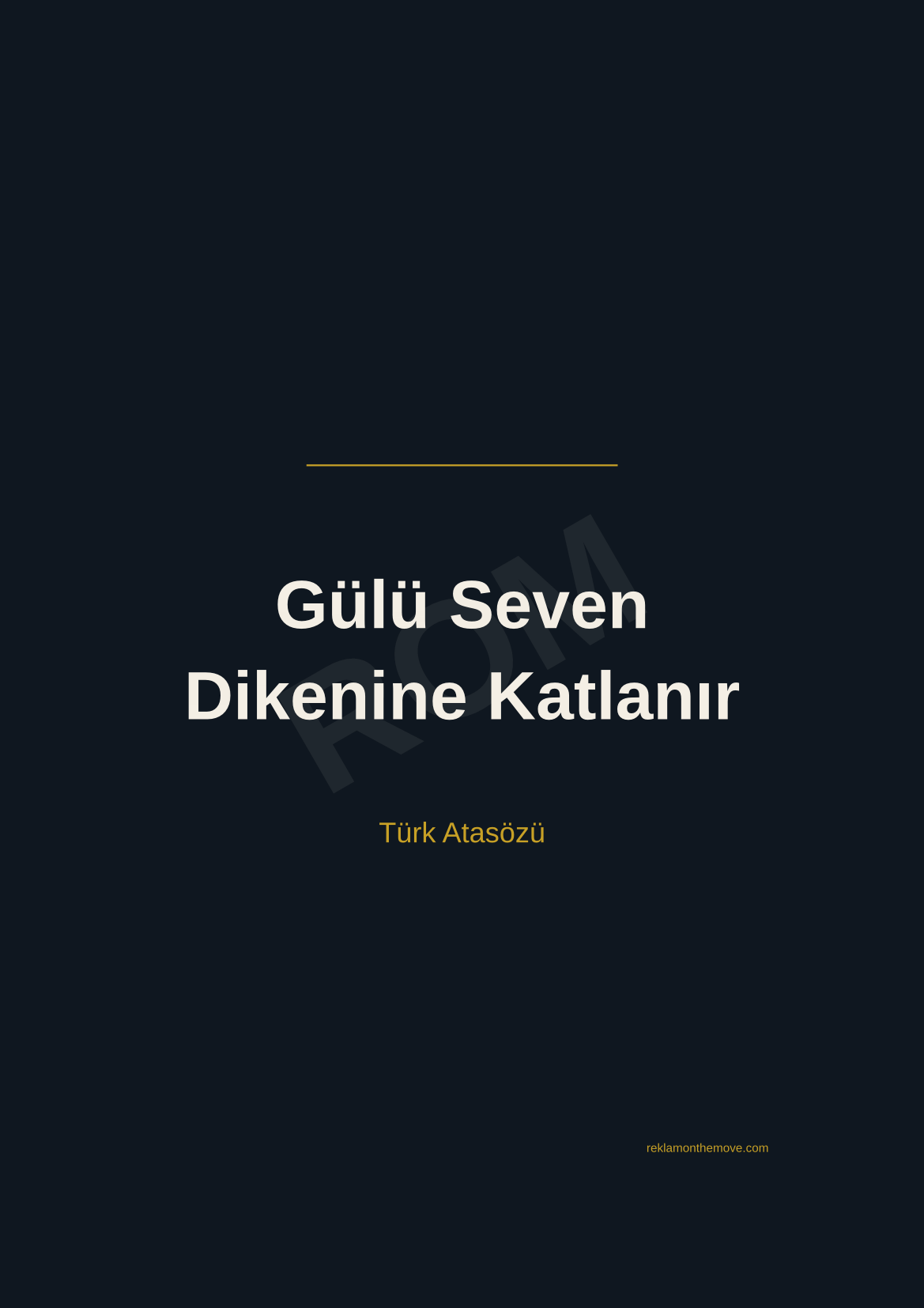 Gülü Seven Dikenine Katlanır · Gece · A3 — ROM dijital ürün önizlemesi (filigranlı)