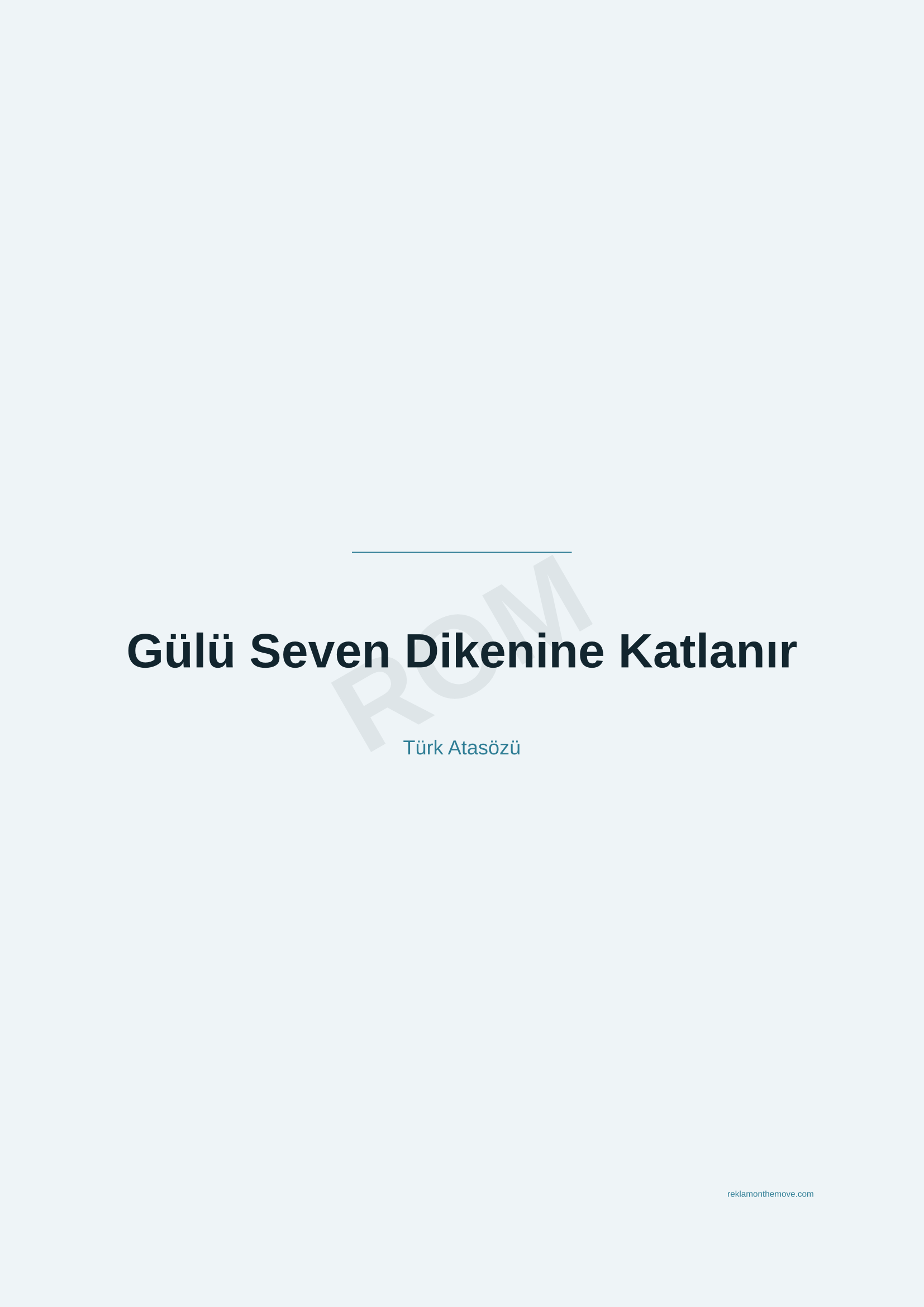 Gülü Seven Dikenine Katlanır · Okyanus · A2 — ROM dijital ürün önizlemesi (filigranlı)